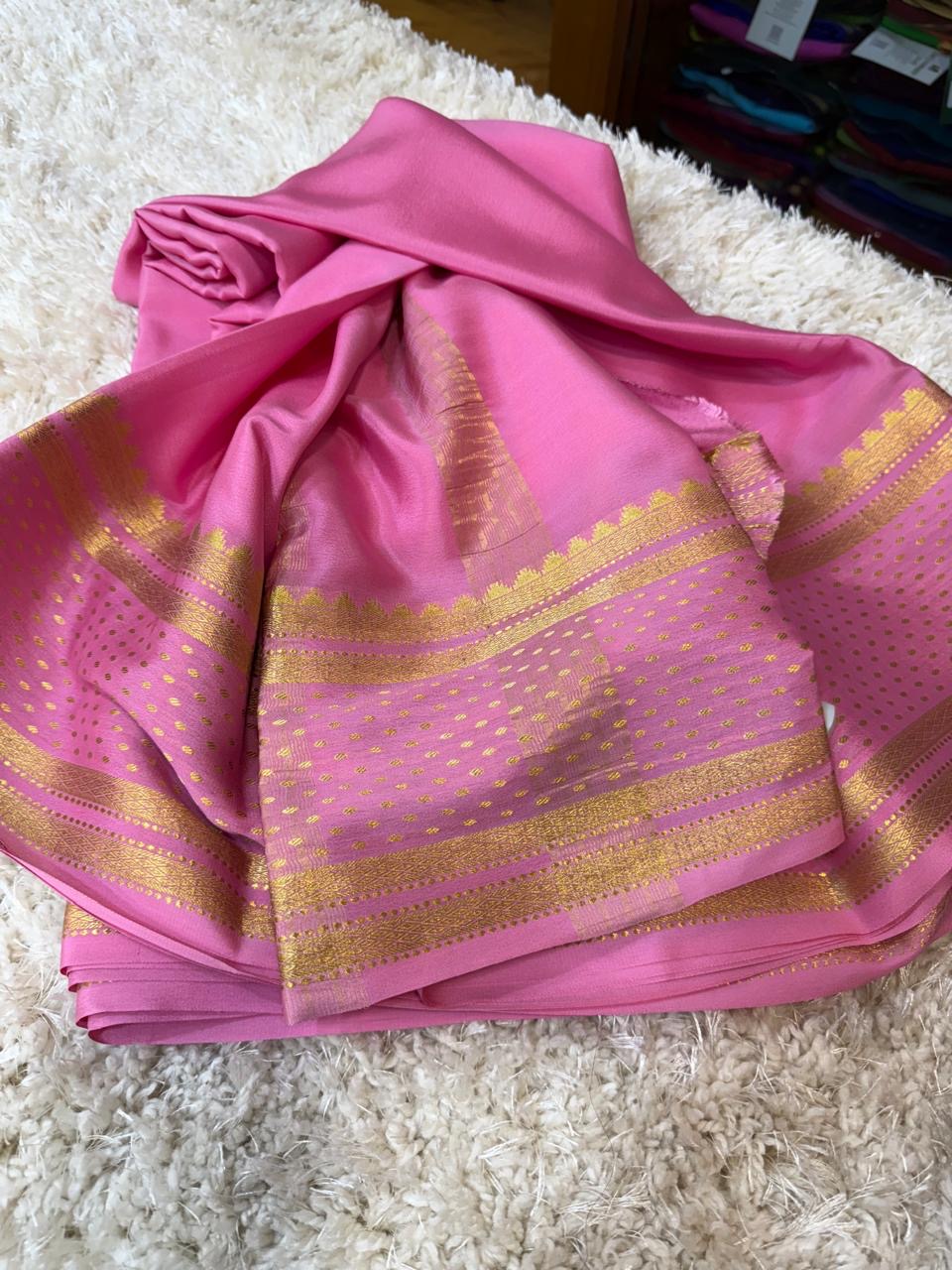 Mysore silk sarees self pattern