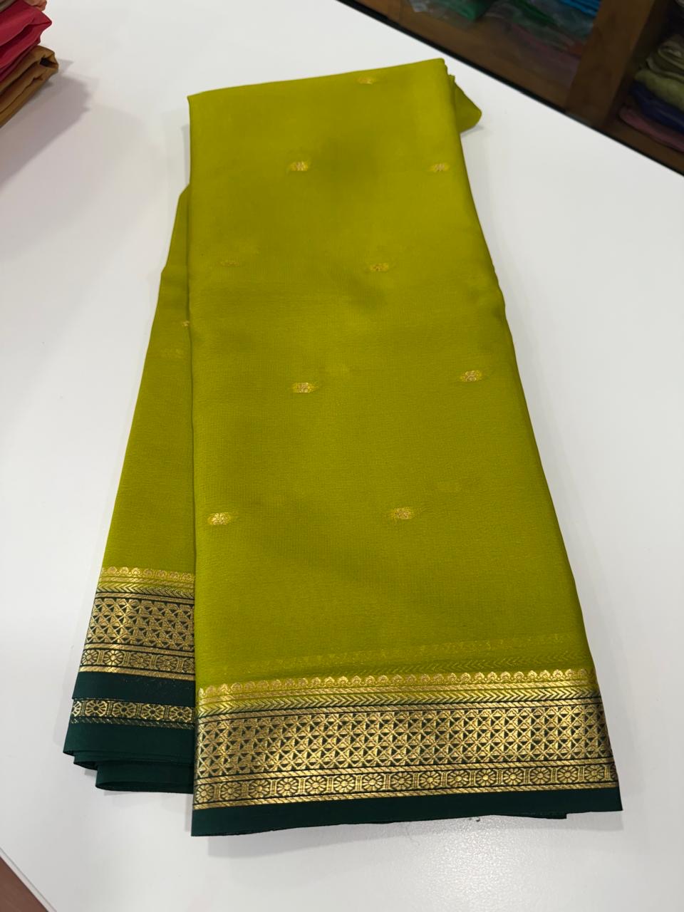 Mysore silk saree light weight pattern