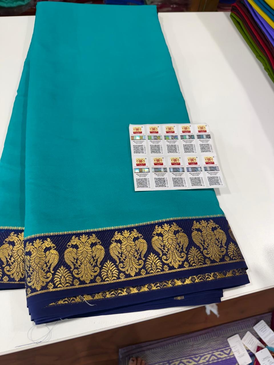 ❤️Traditional border in gold lace Zari Mysore silk sarees ❤️
