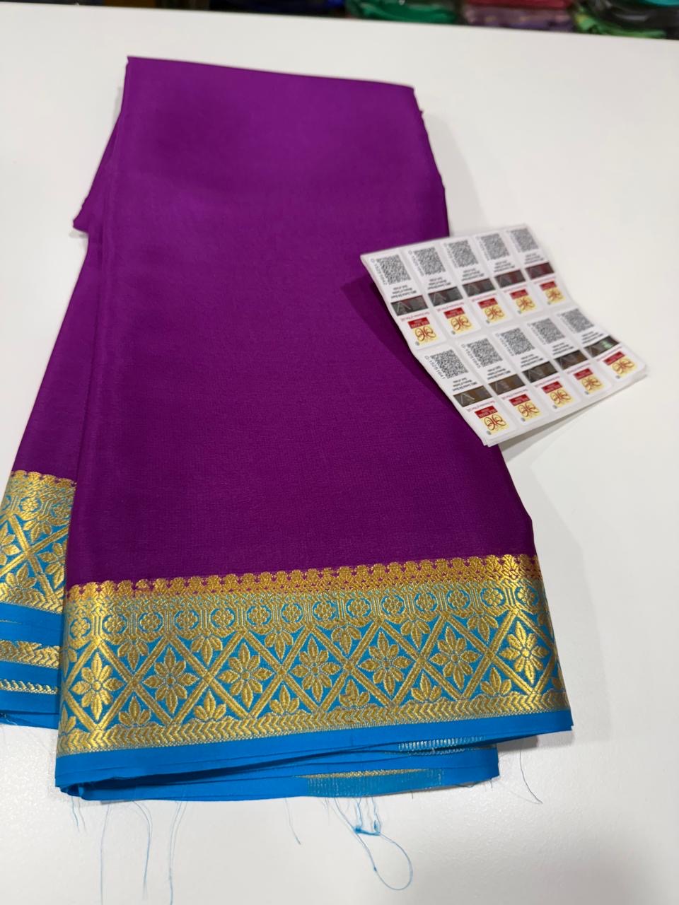 Mysore silk sarees light weight pattern