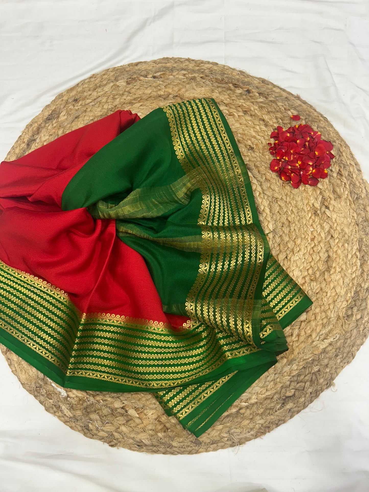 Mysore silk contrast