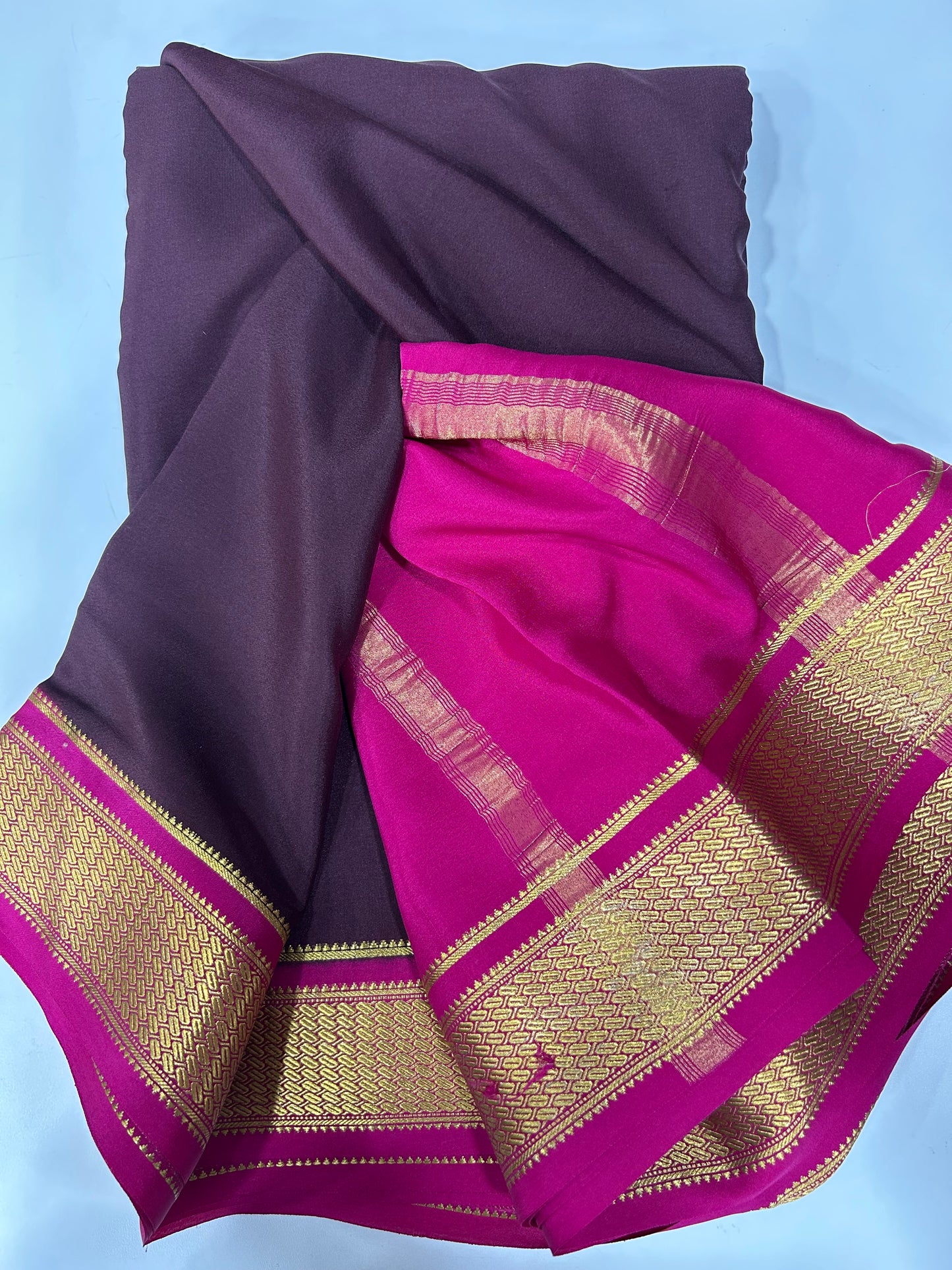 Contrast Mysore silk