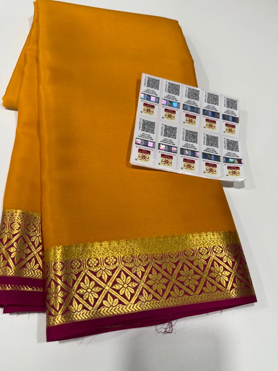 Mysore silk sarees light weight pattern
