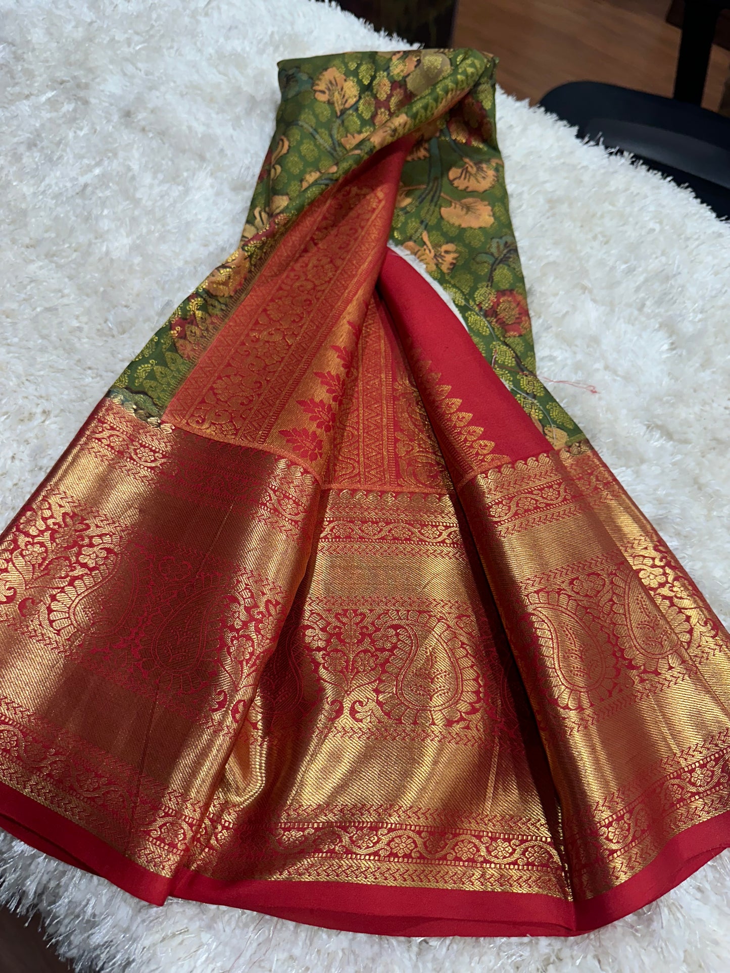 Pure digital print Kanjivaram silk sarees
