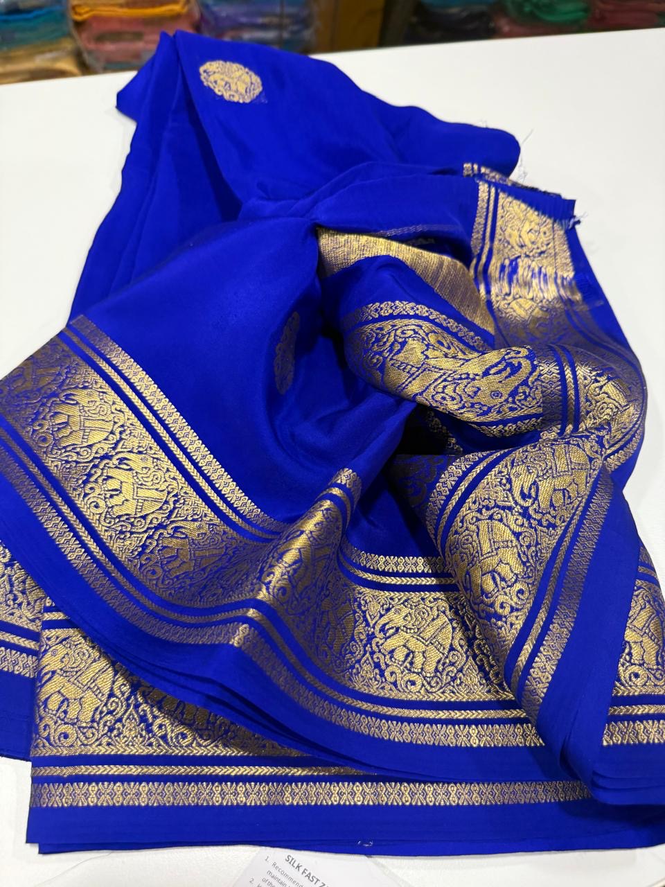 Pure zari Mysore silk sarees elephant butta