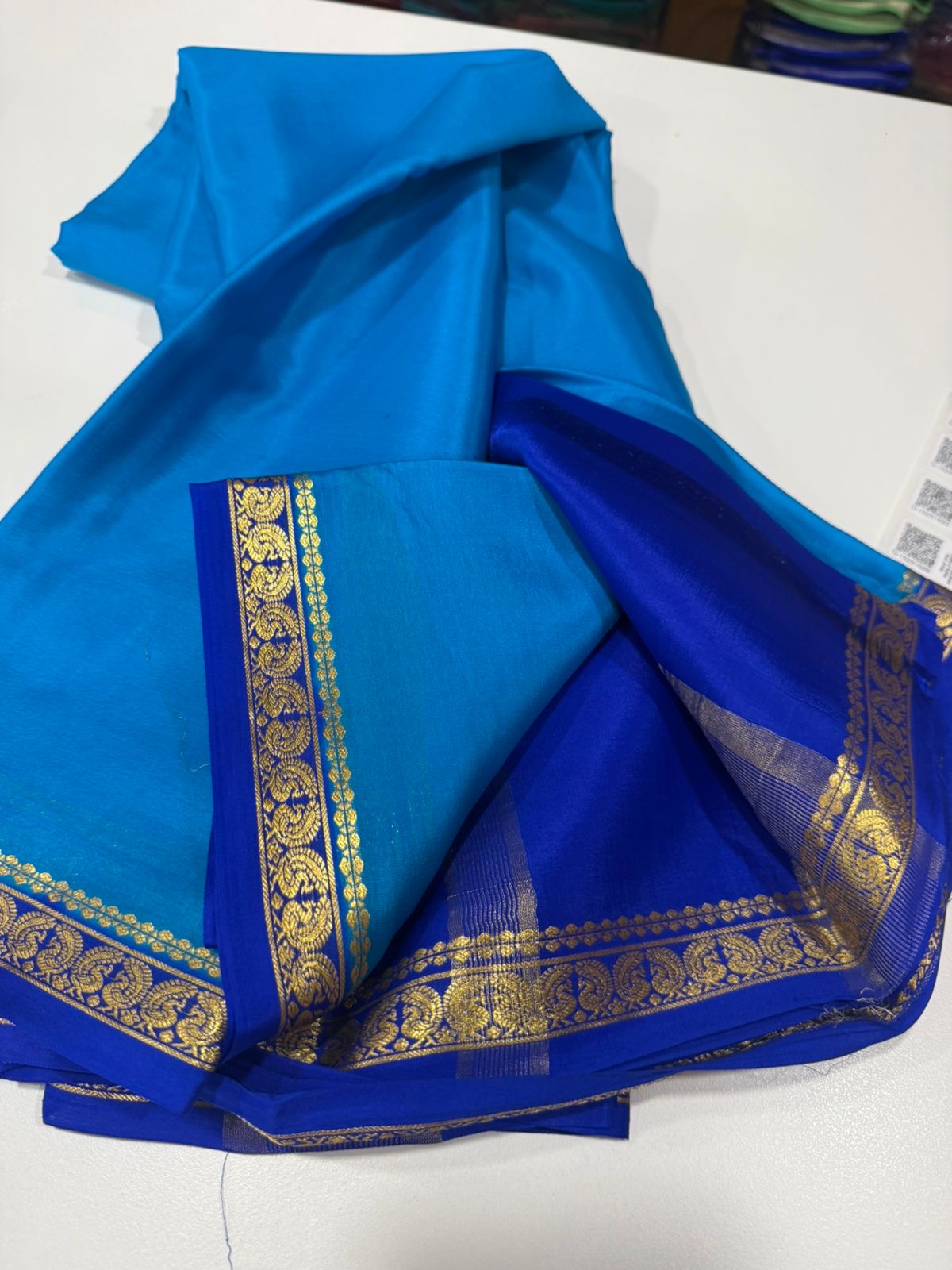 Mysore silk sarees contrast pattern