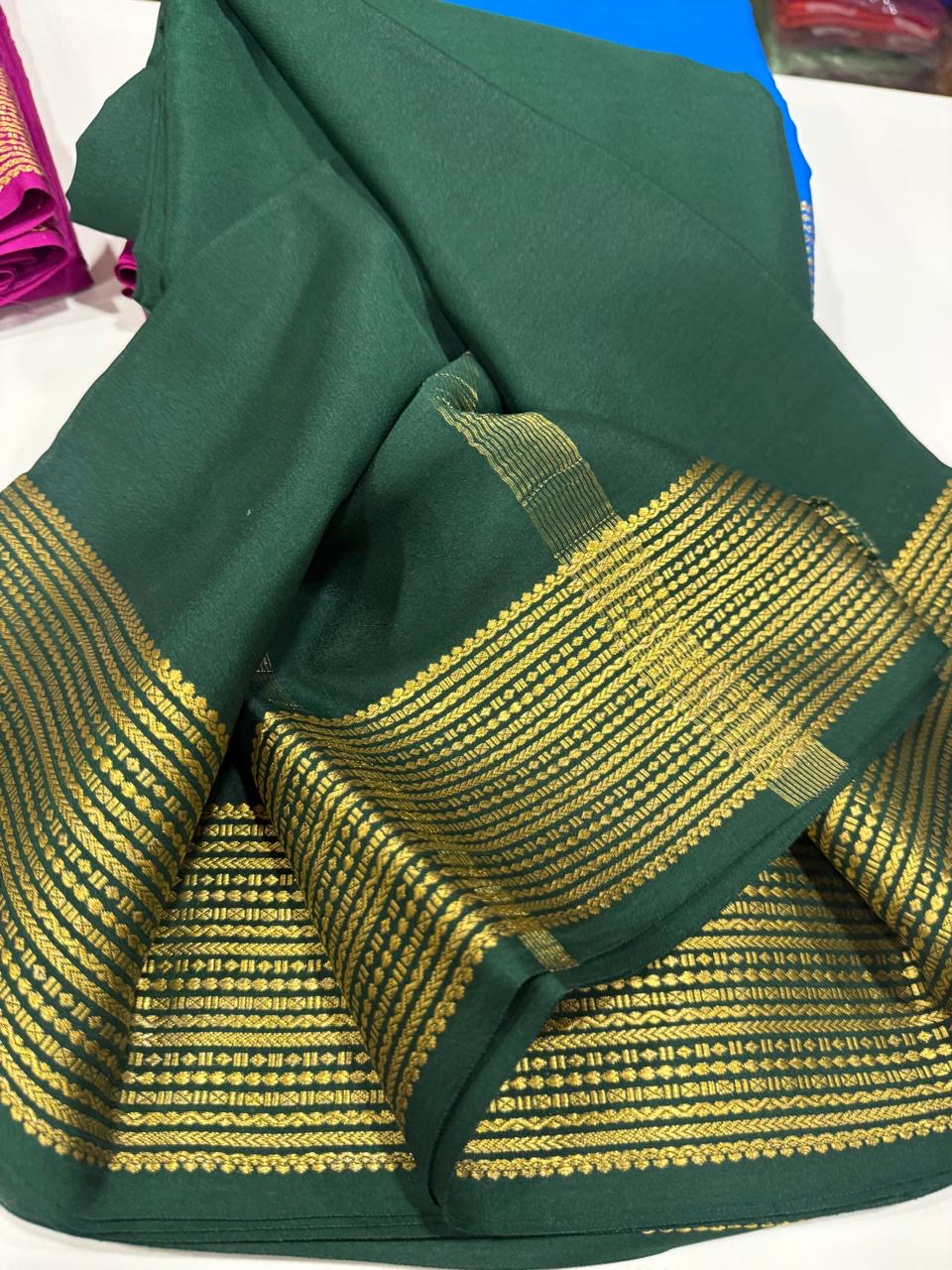 Mysore silk self pattern