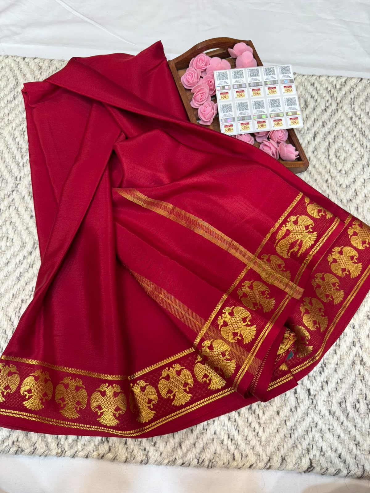 Mysore silk sarees self pattern