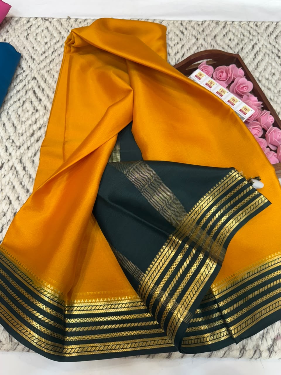 Mysore silk sarees light weight pattern