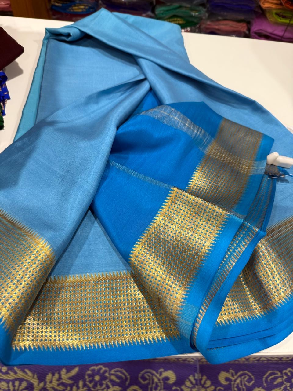 Traditional pattern mysore silk sarees with elegant color combinations