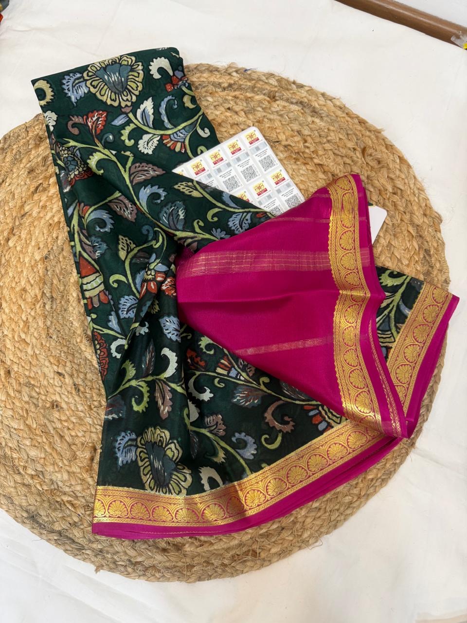 Mysore silk sarees light weight Digital pattern
