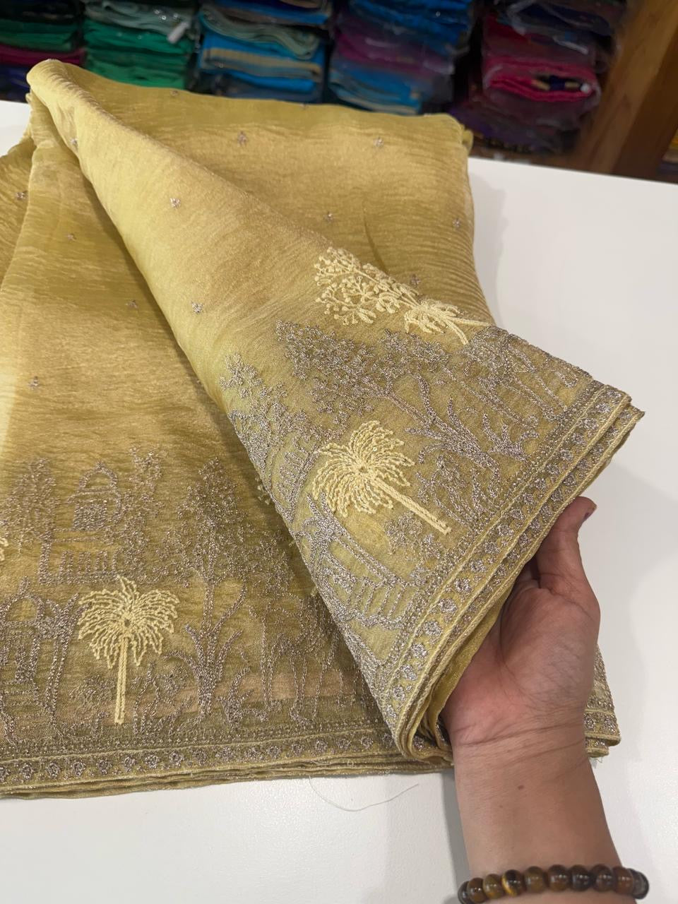Pure tissue organza sarees