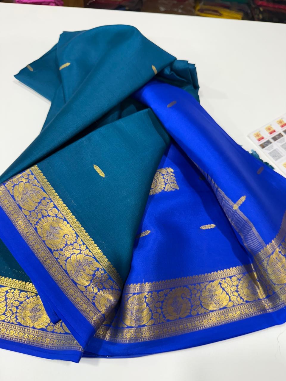 Mysore silk saree light weight pattern