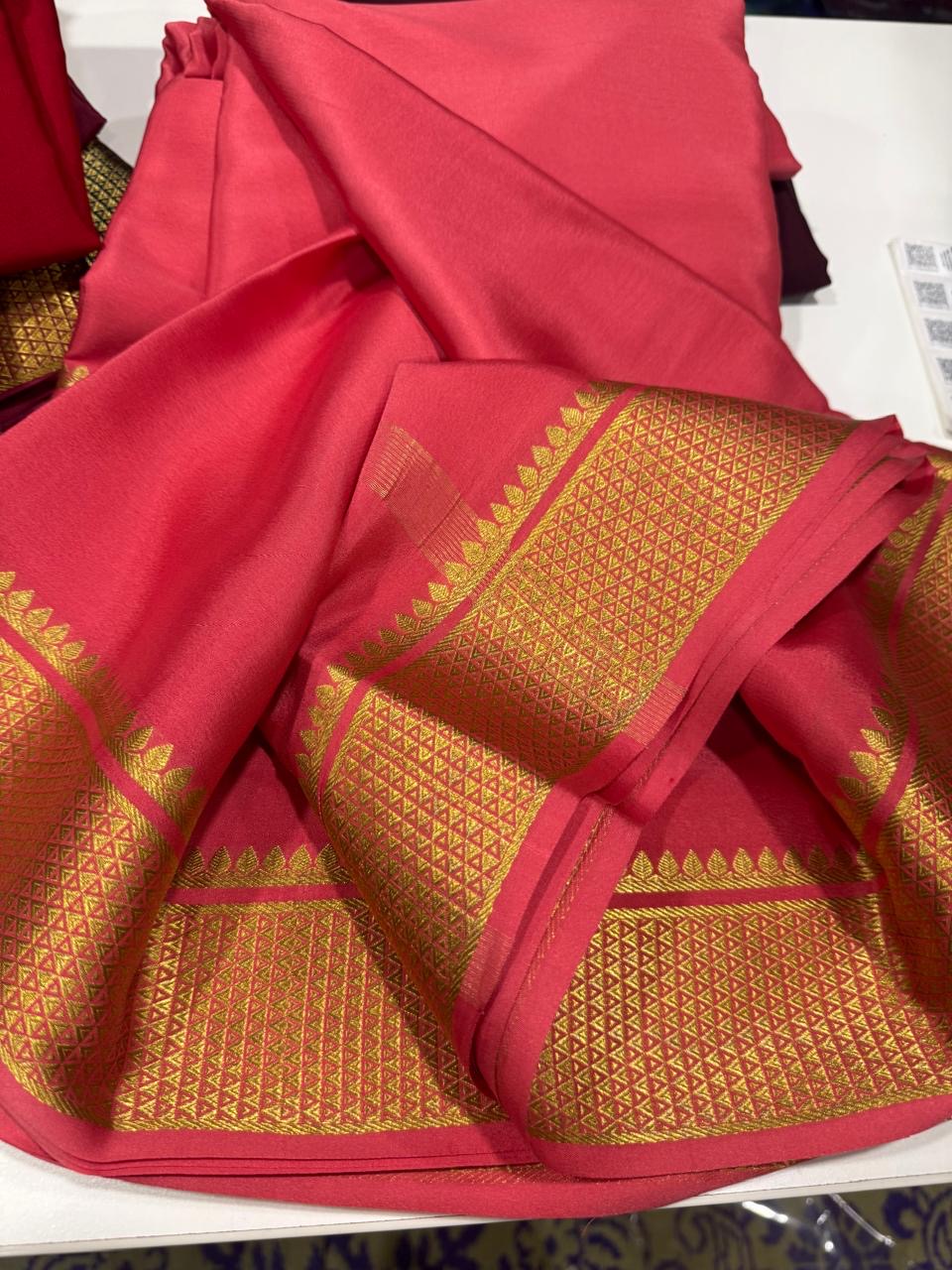 Mysore silk sarees self pattern