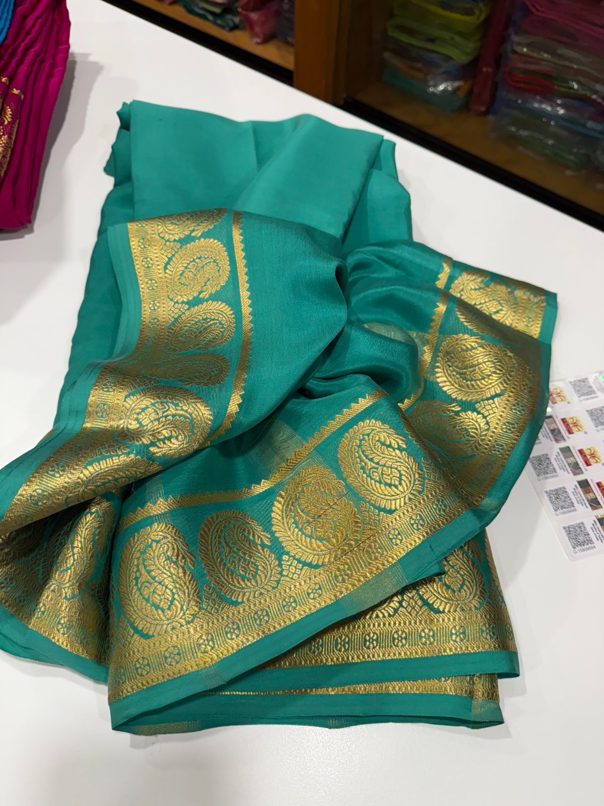 Mysore silk saree Mango border