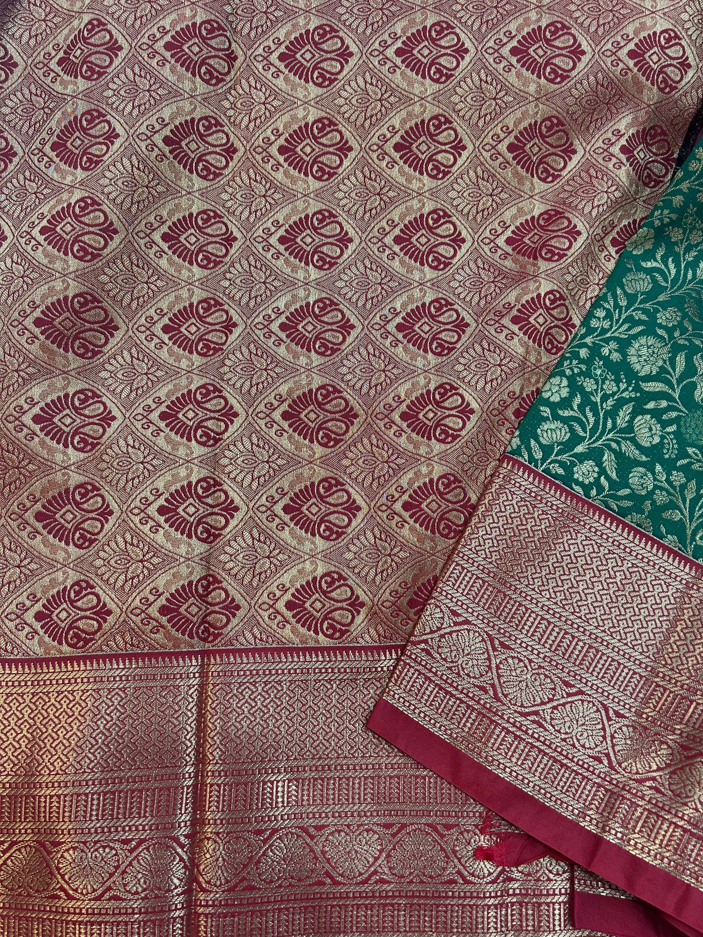Semi silk floral butta saree