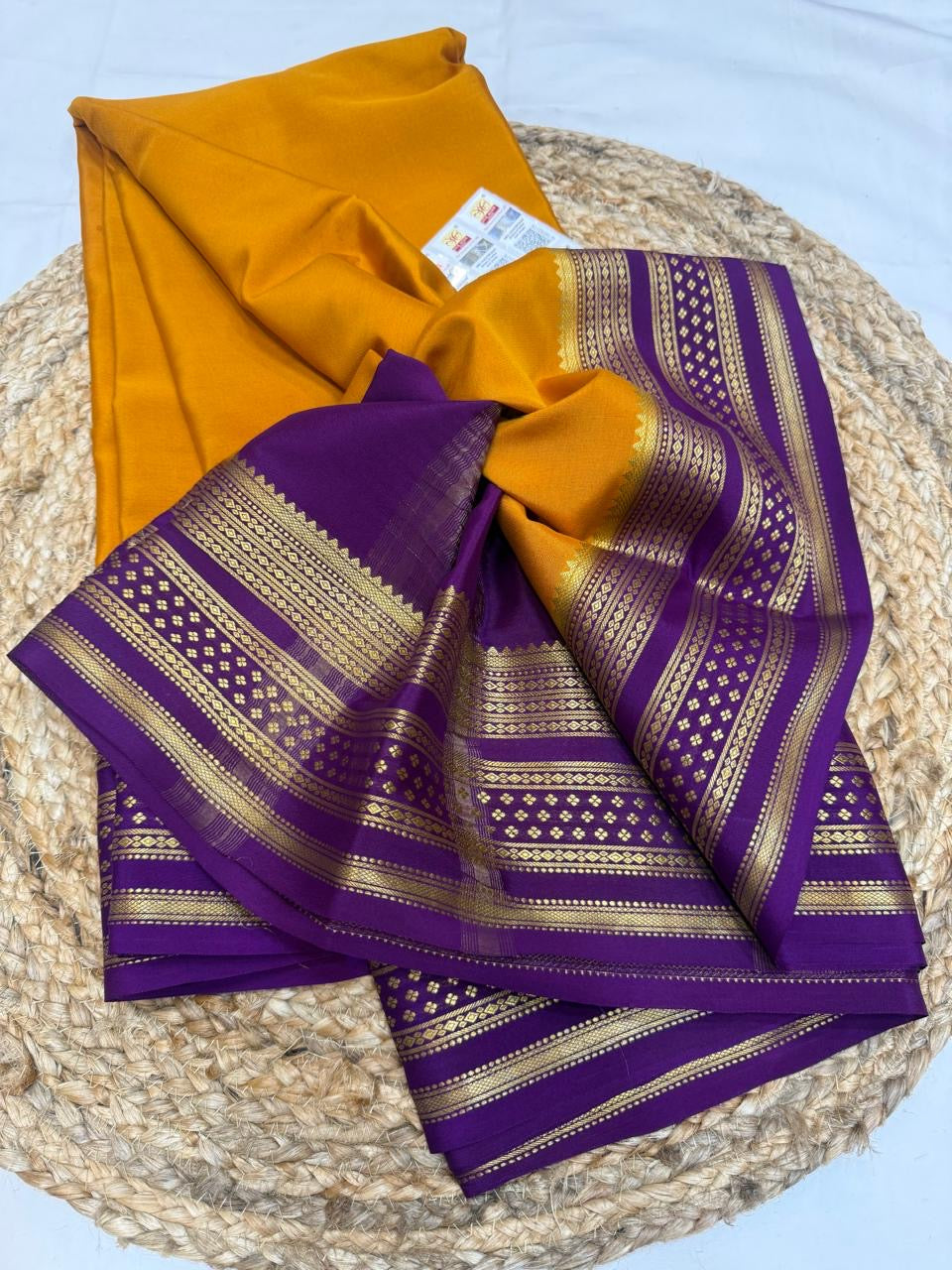 Mysore silk sarees contrast pattern