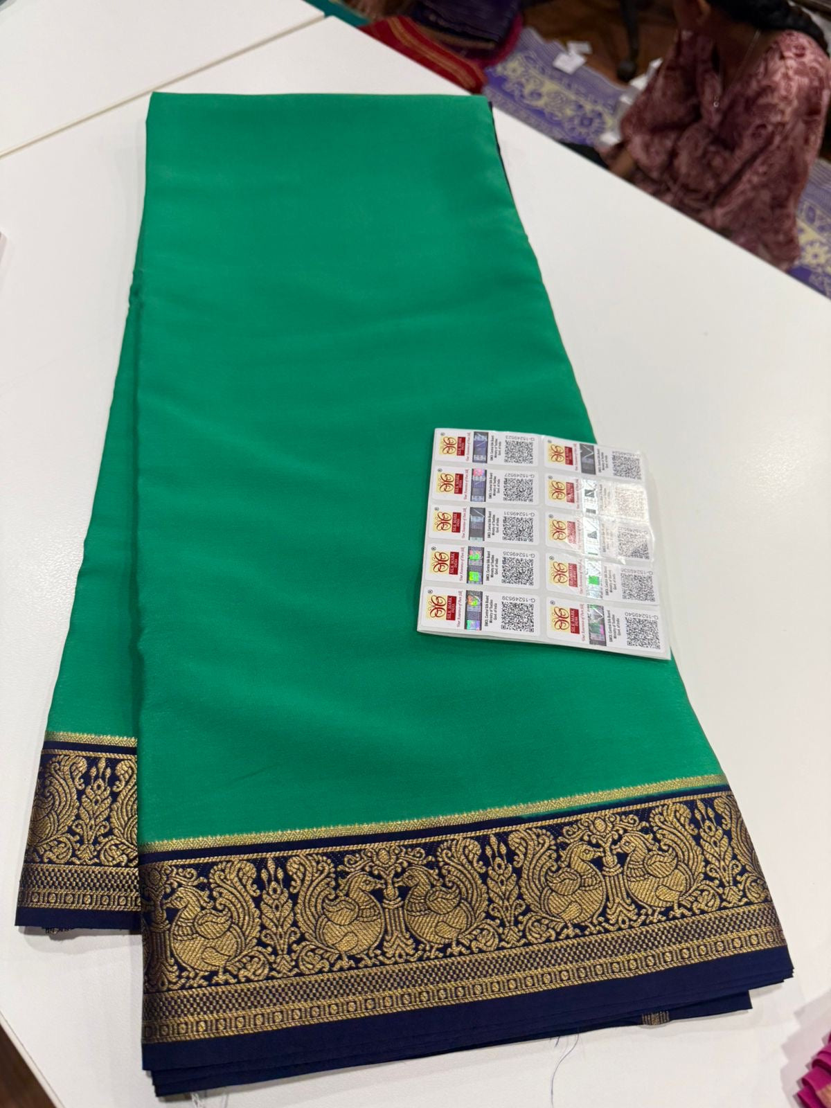 Gold lace Mysore silk Saress