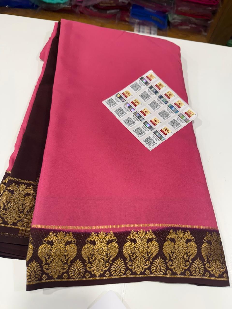 ❤️Traditional border in gold lace Zari Mysore silk sarees ❤️