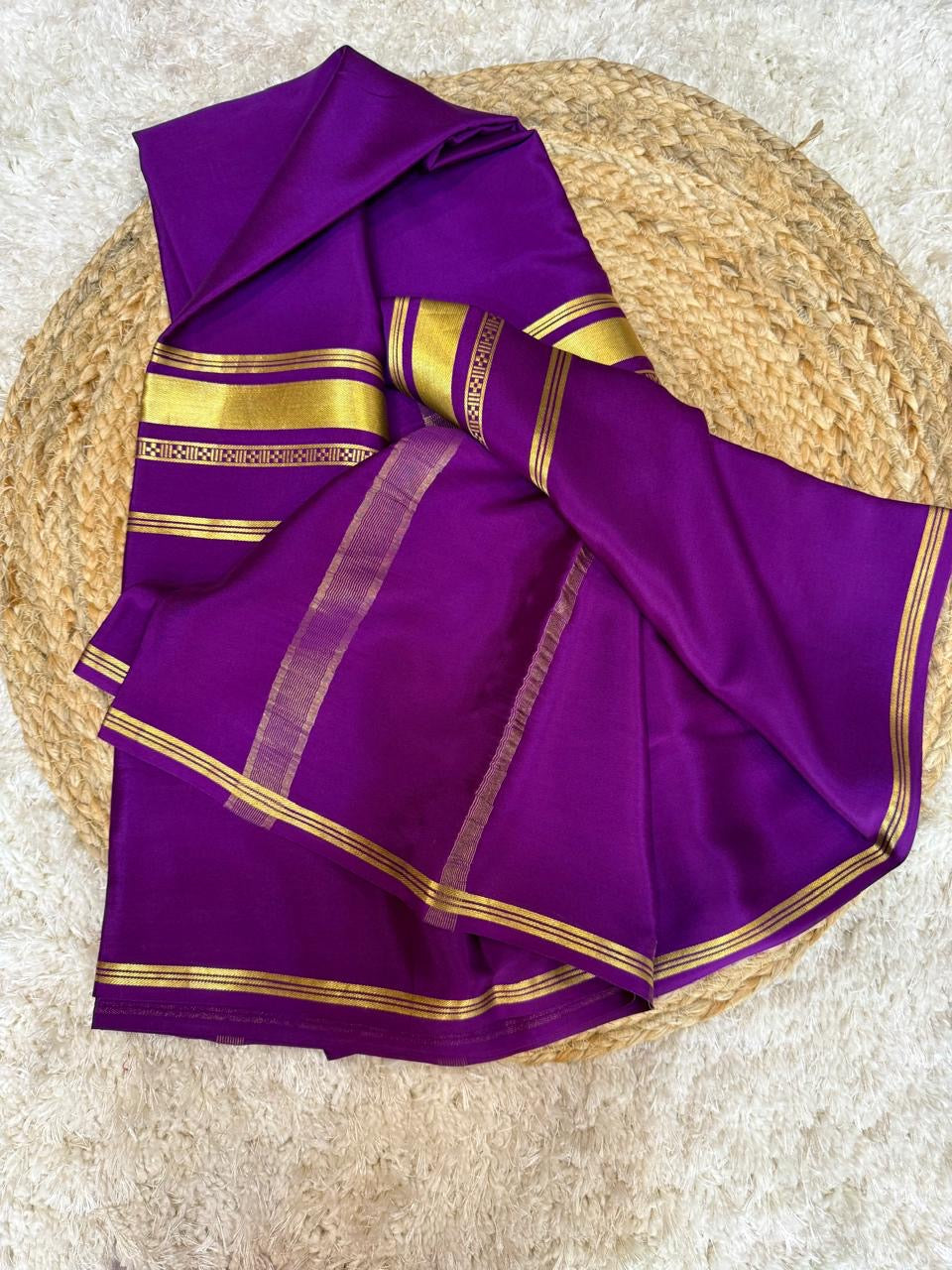 Mysore silk sarees self 3D pattern