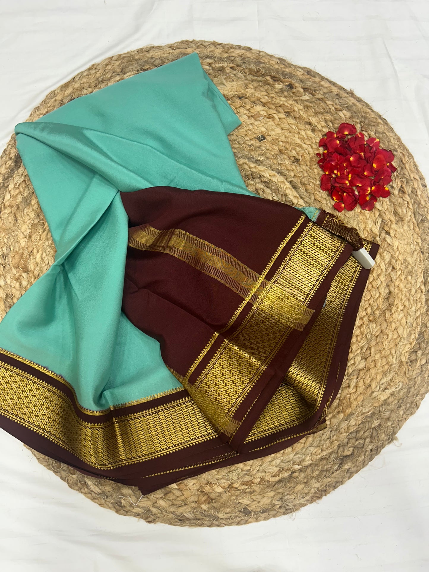 Mysore silk contrast