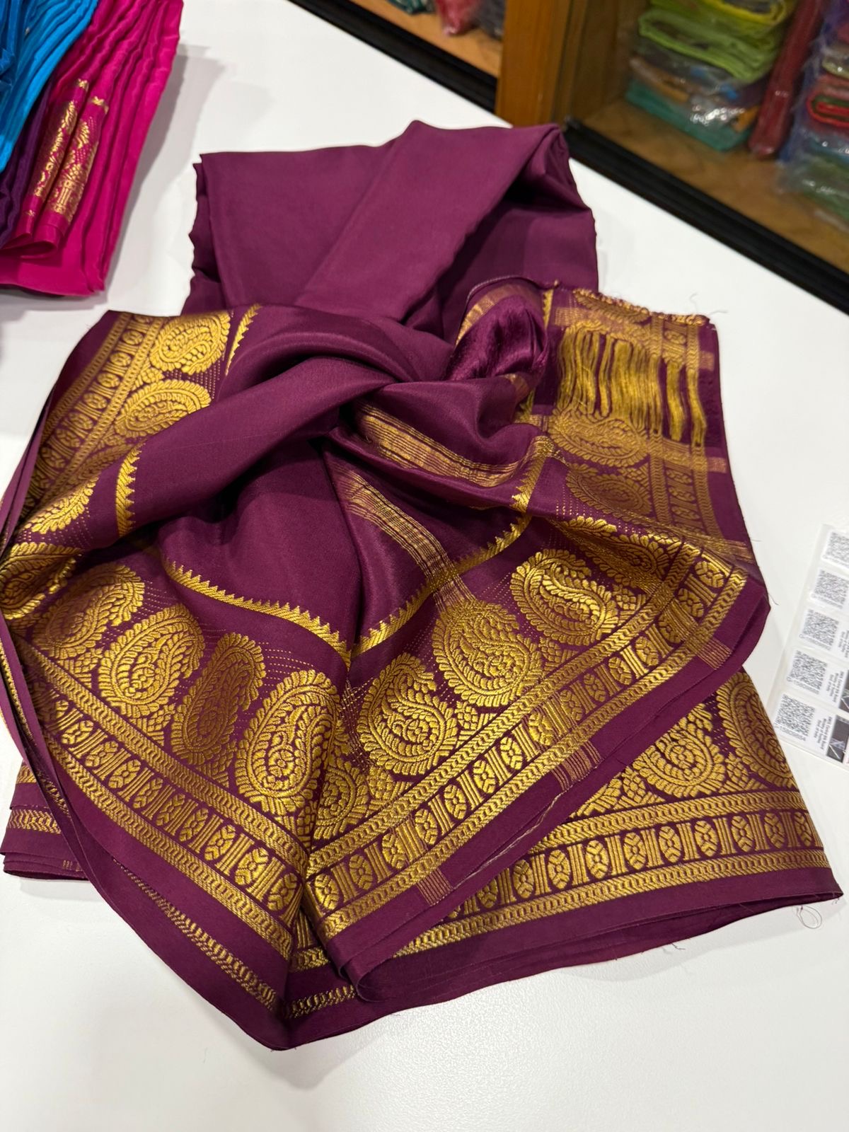 Mysore silk saree Mango border