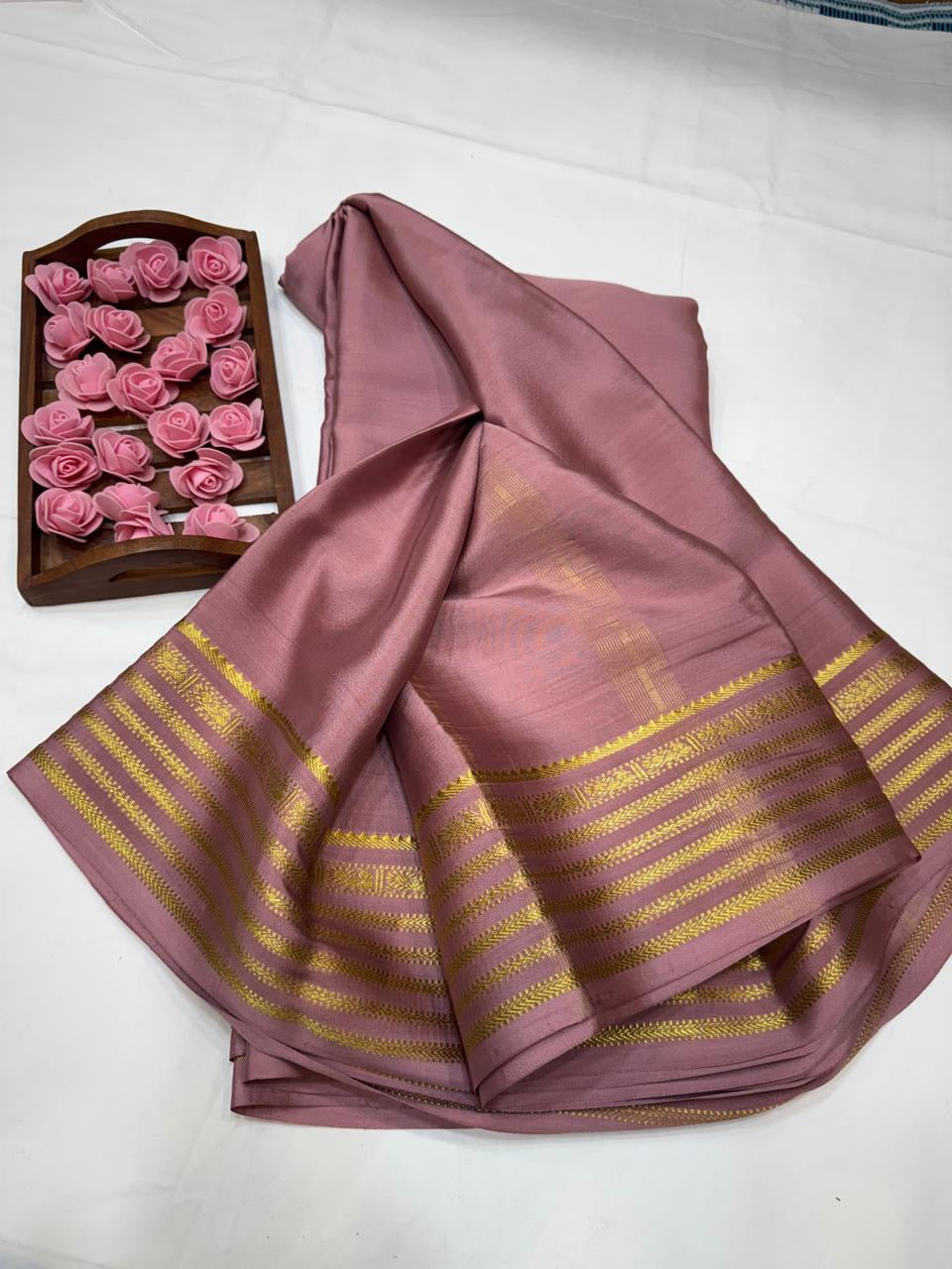 Mysore silk sarees self pattern