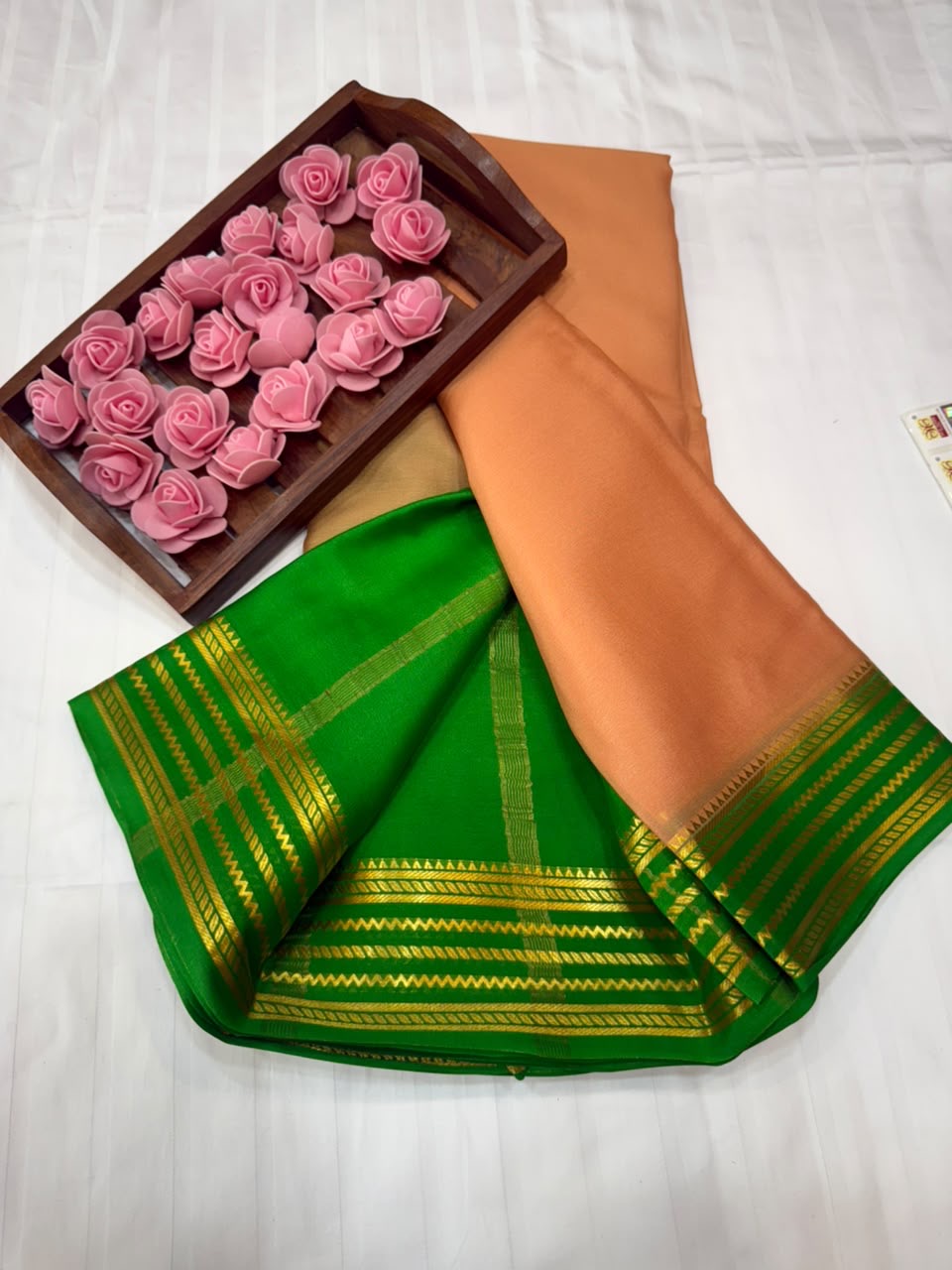 Mysore silk sarees light weight pattern
