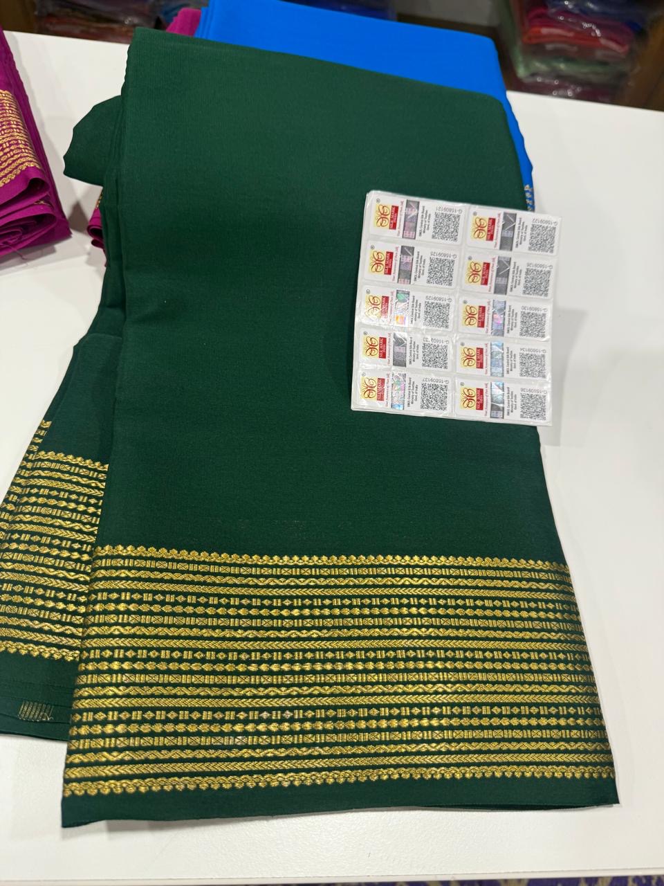 Mysore silk self pattern