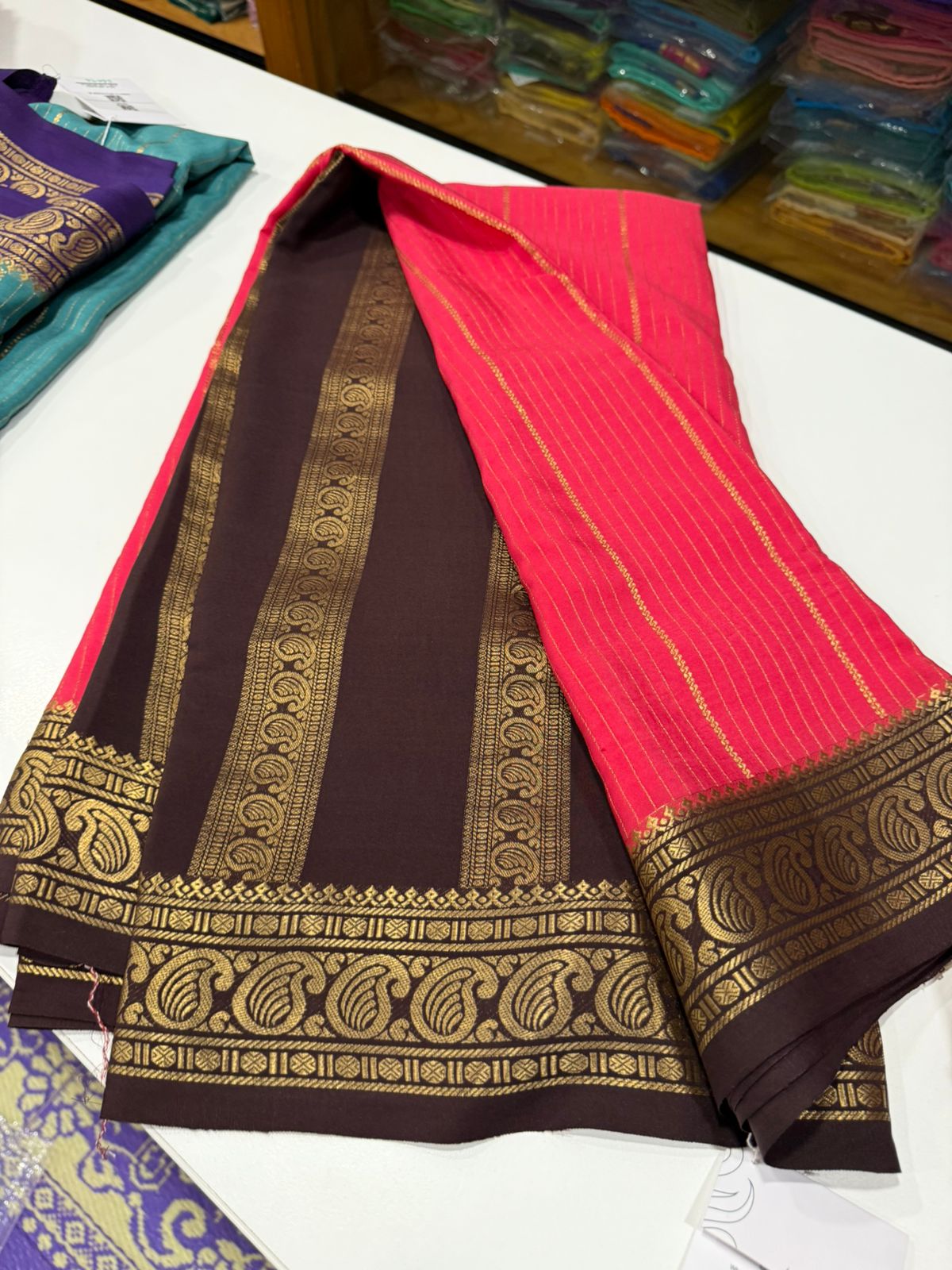 Pure zari Mysore silk saree