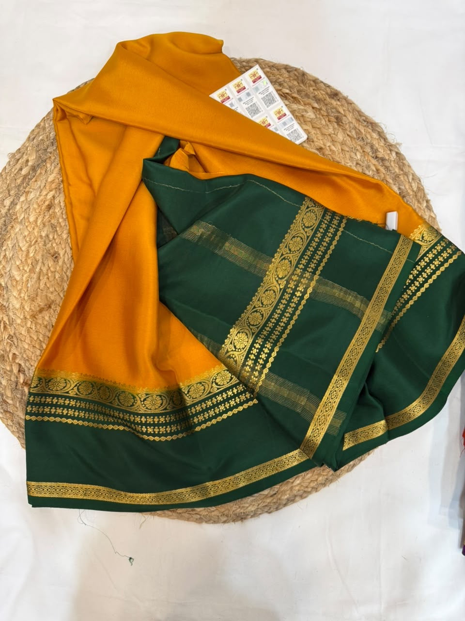 Mysore silk sarees contrast pattern