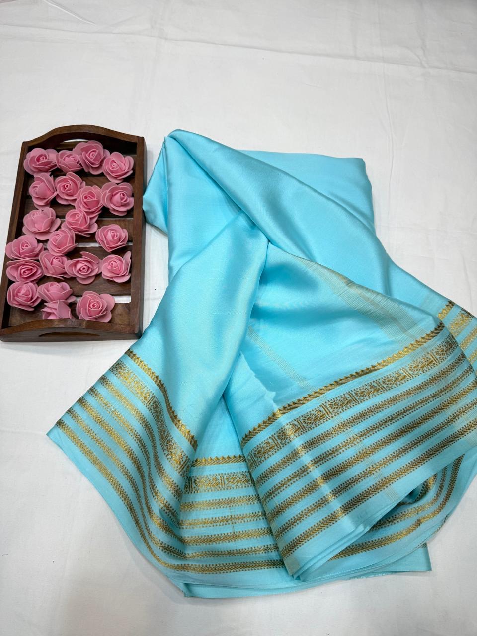 Mysore silk sarees self pattern