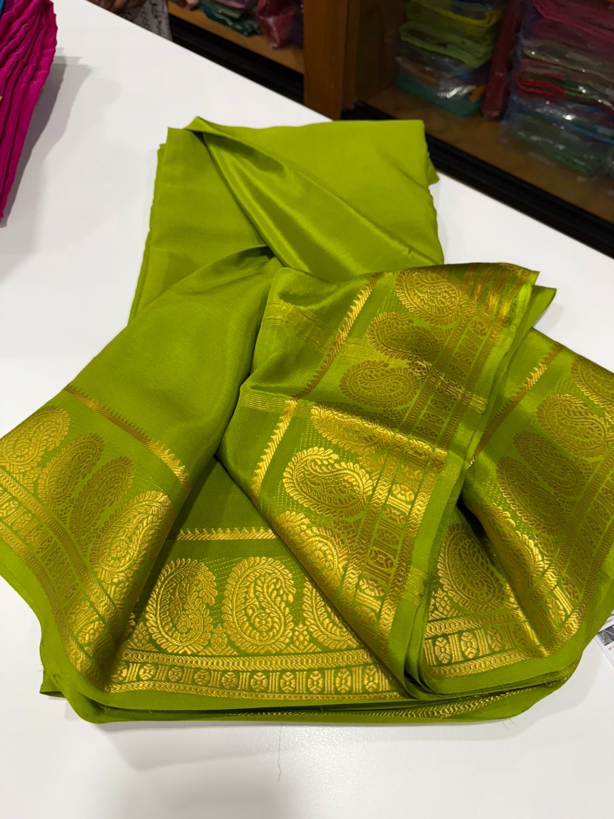 Mysore silk saree Mango border