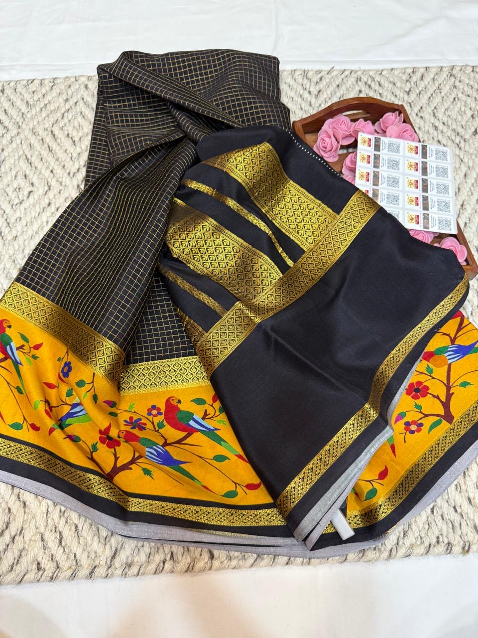 Mysore silk sarees printed pattern