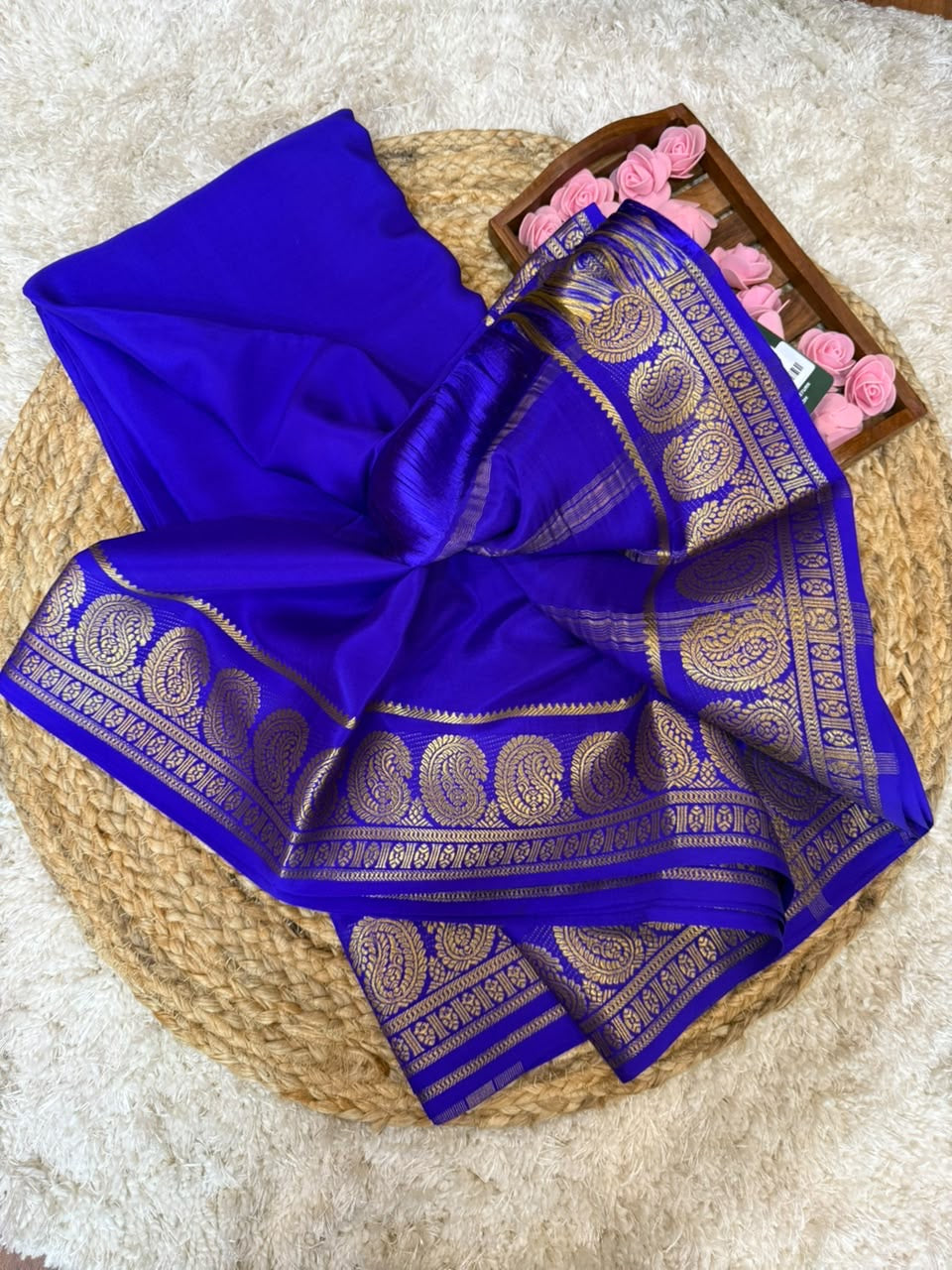 Mysore silk sarees self pattern