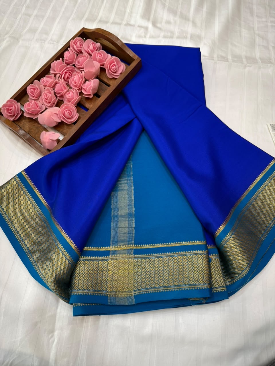 Mysore silk sarees contrast pattern
