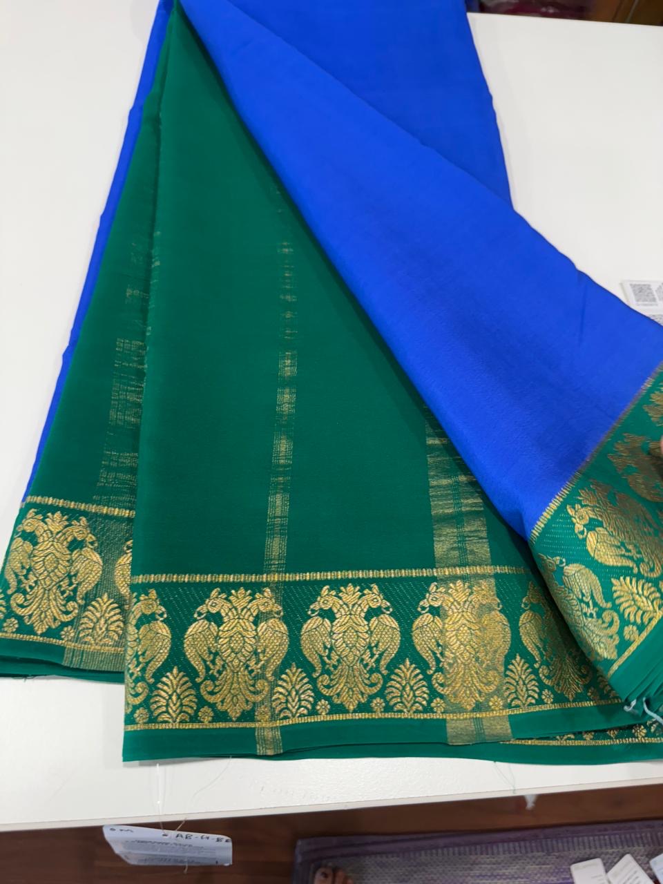 ❤️Traditional border in gold lace Zari Mysore silk sarees ❤️