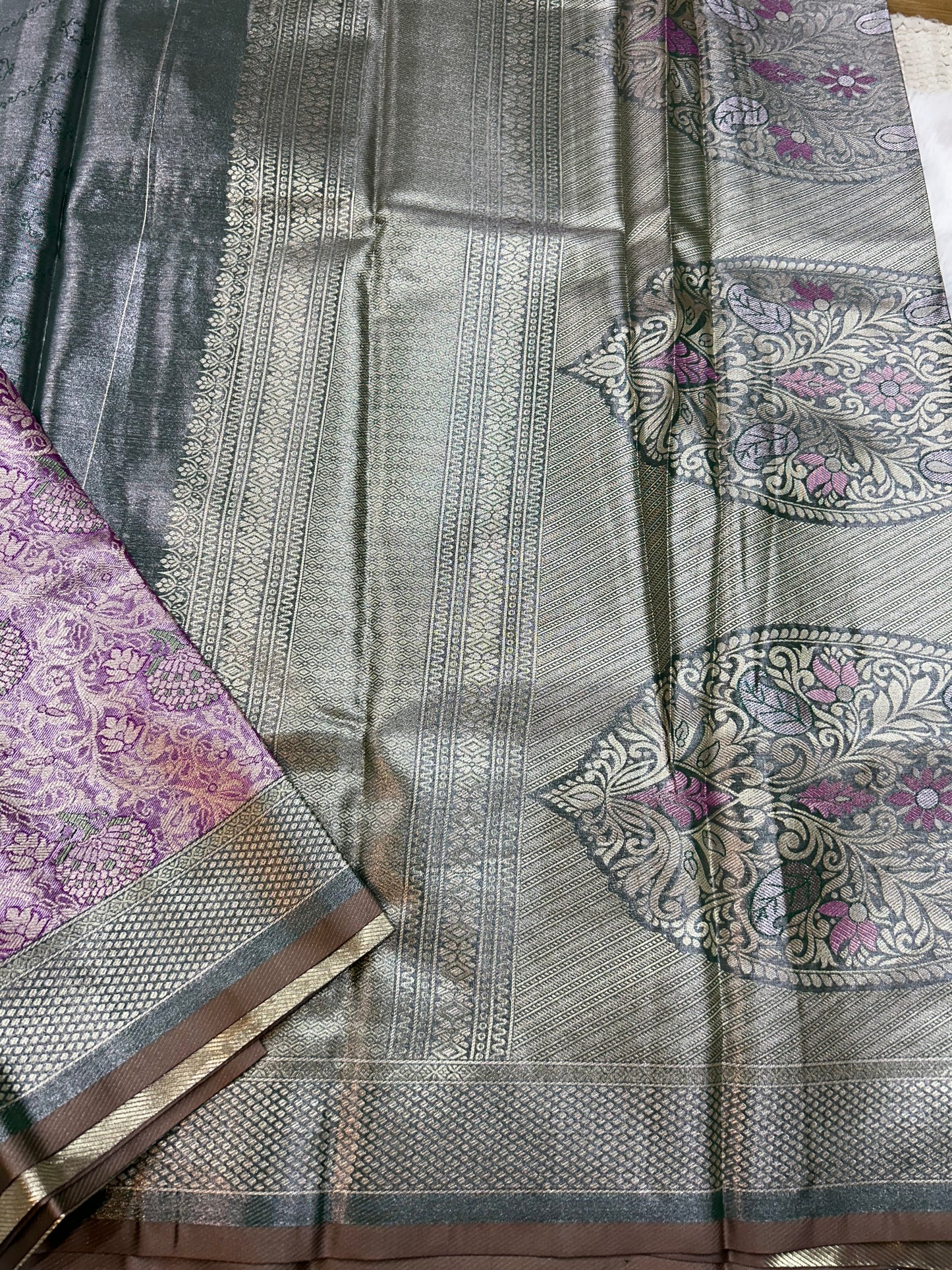 Semi silk floral Jacquard Saree