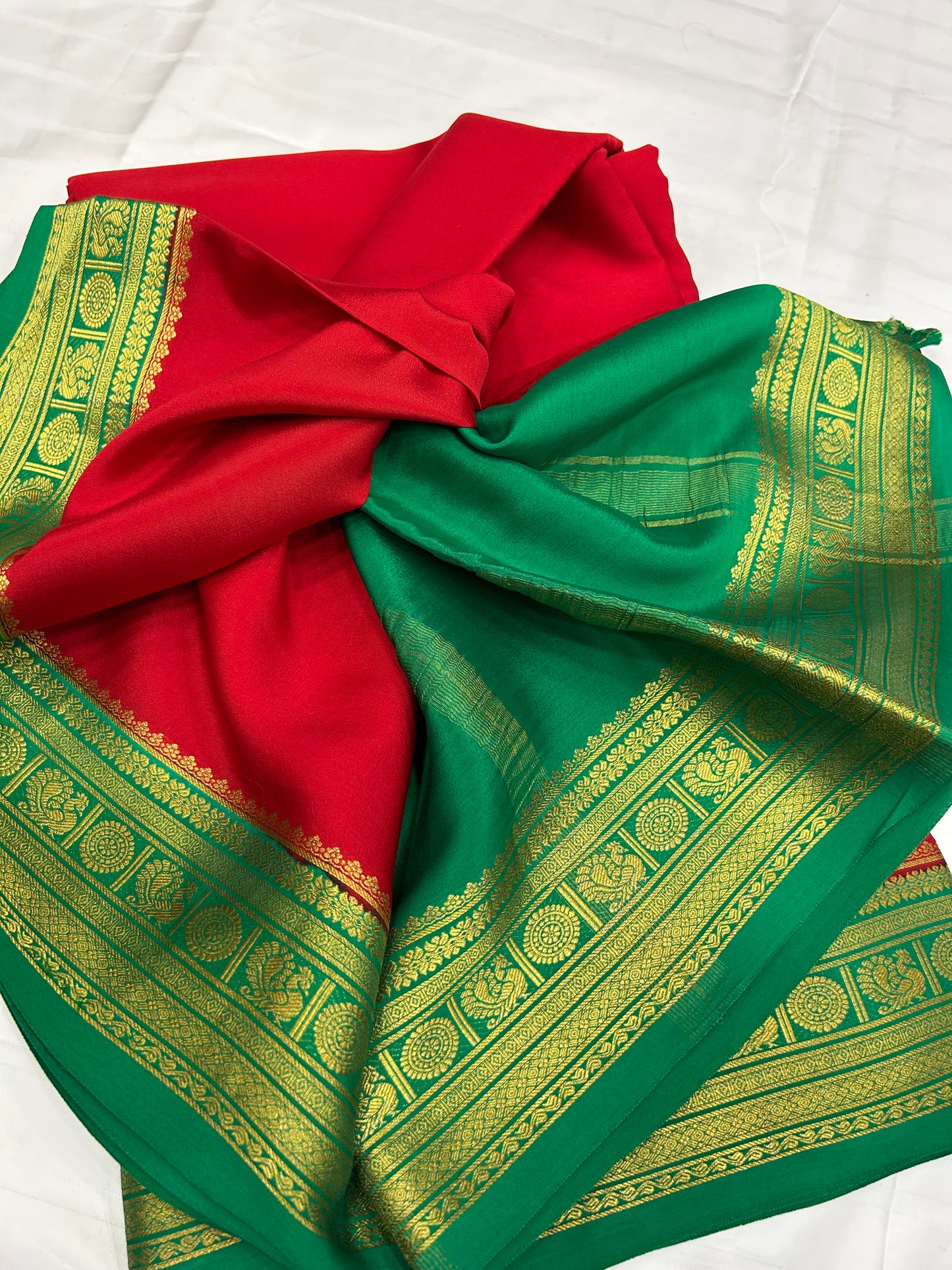 Contrast Mysore silk