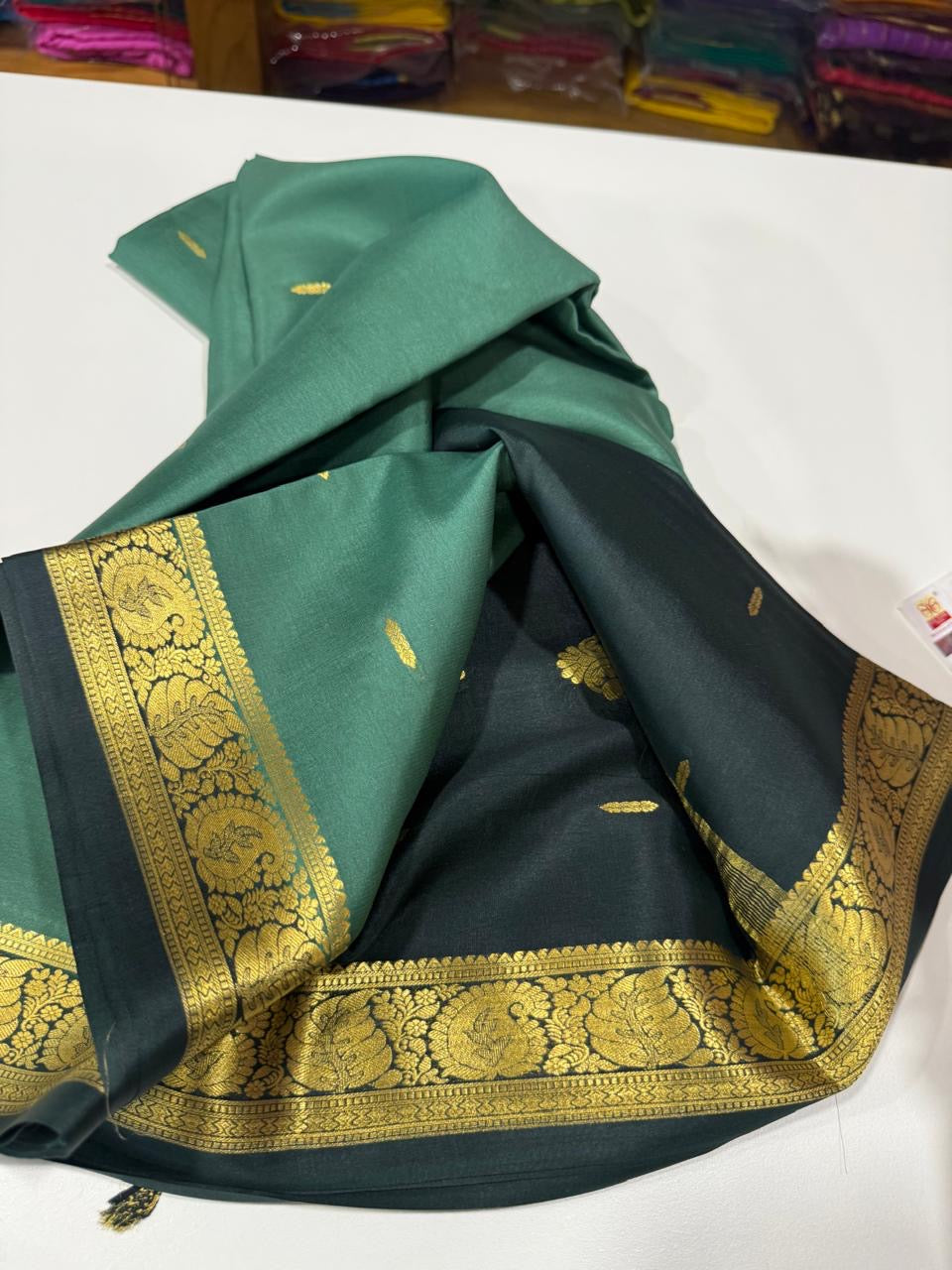 Mysore silk saree light weight pattern
