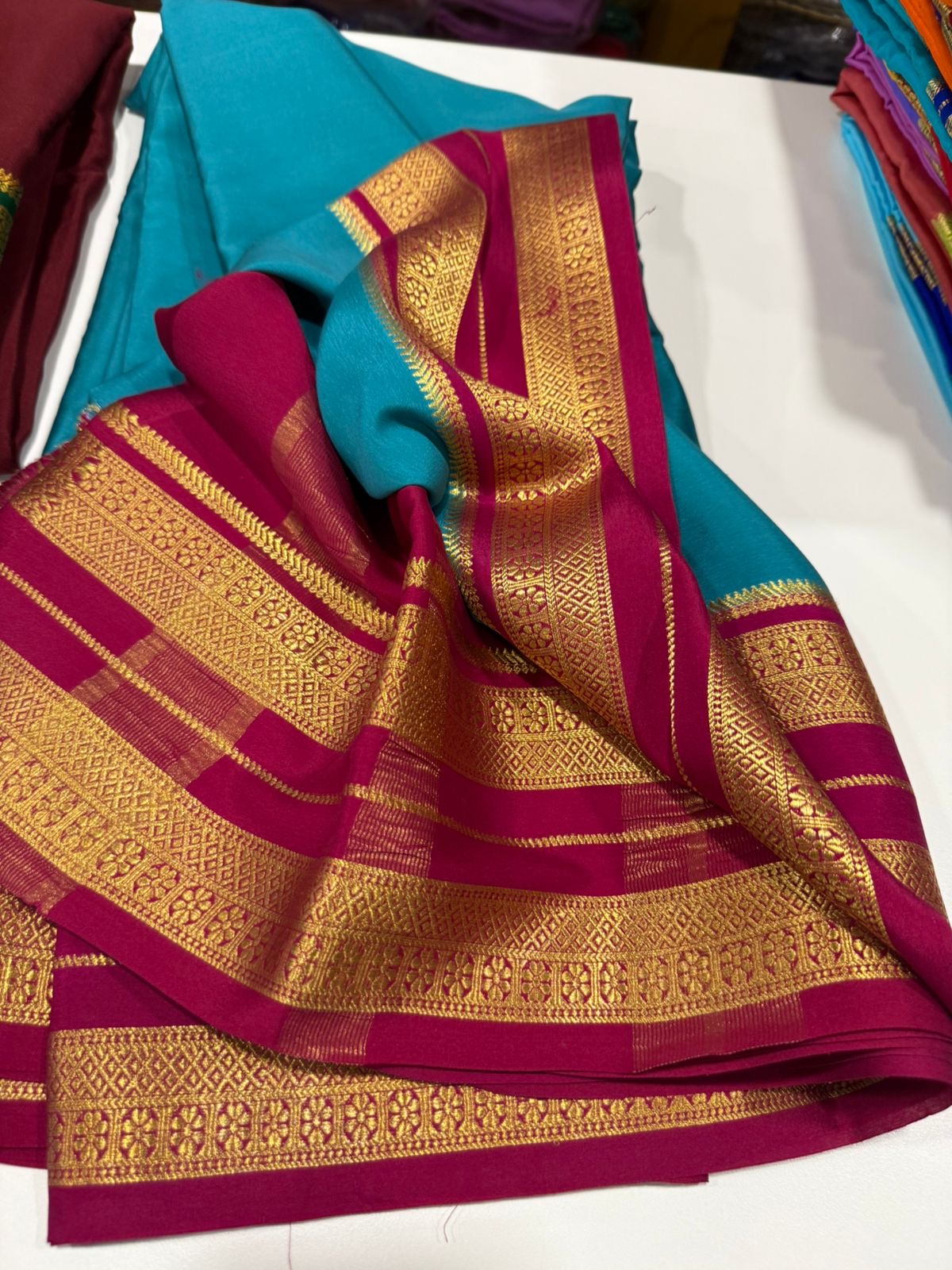 Bentex contrast Mysore silk sarees