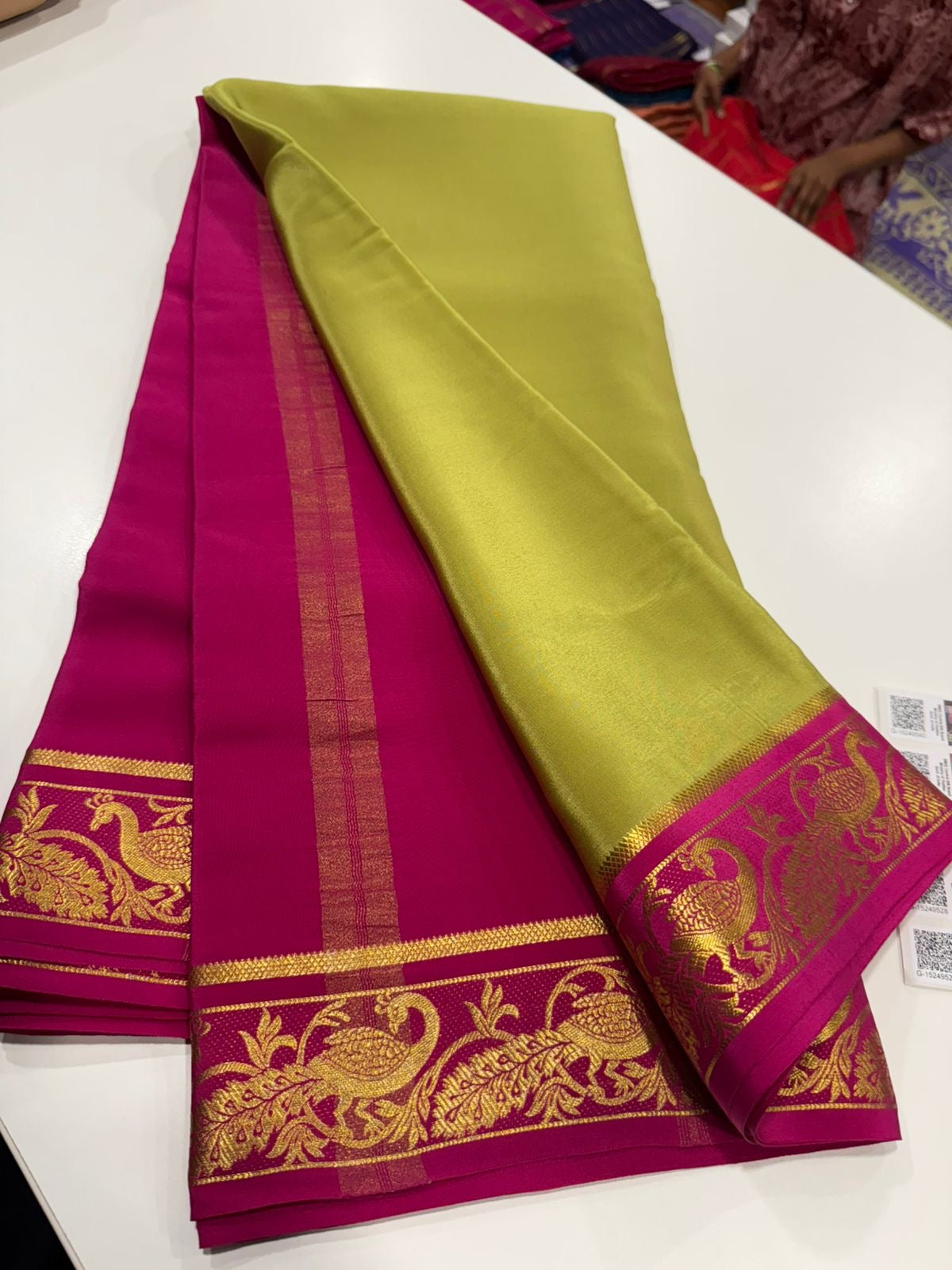 Gold lace Mysore silk Saress