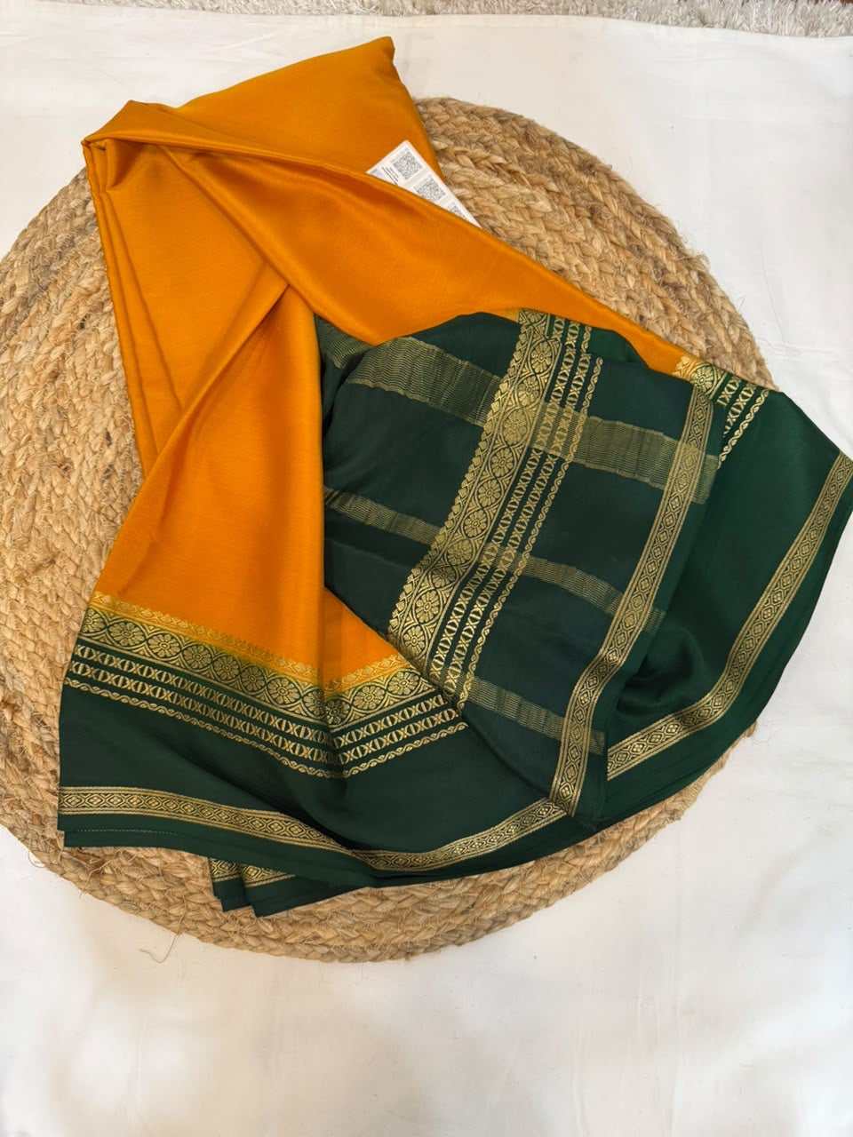 Mysore silk sarees contrast pattern