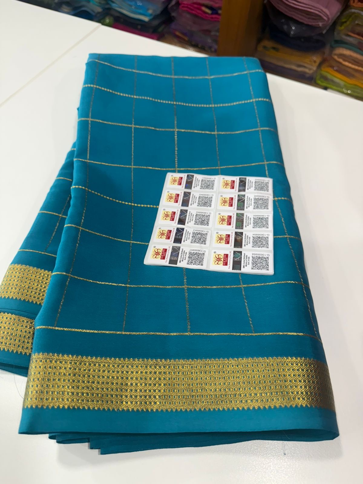 ๐ checks pattern mysore silk sarees with elegant color combinations โค๏ธ
