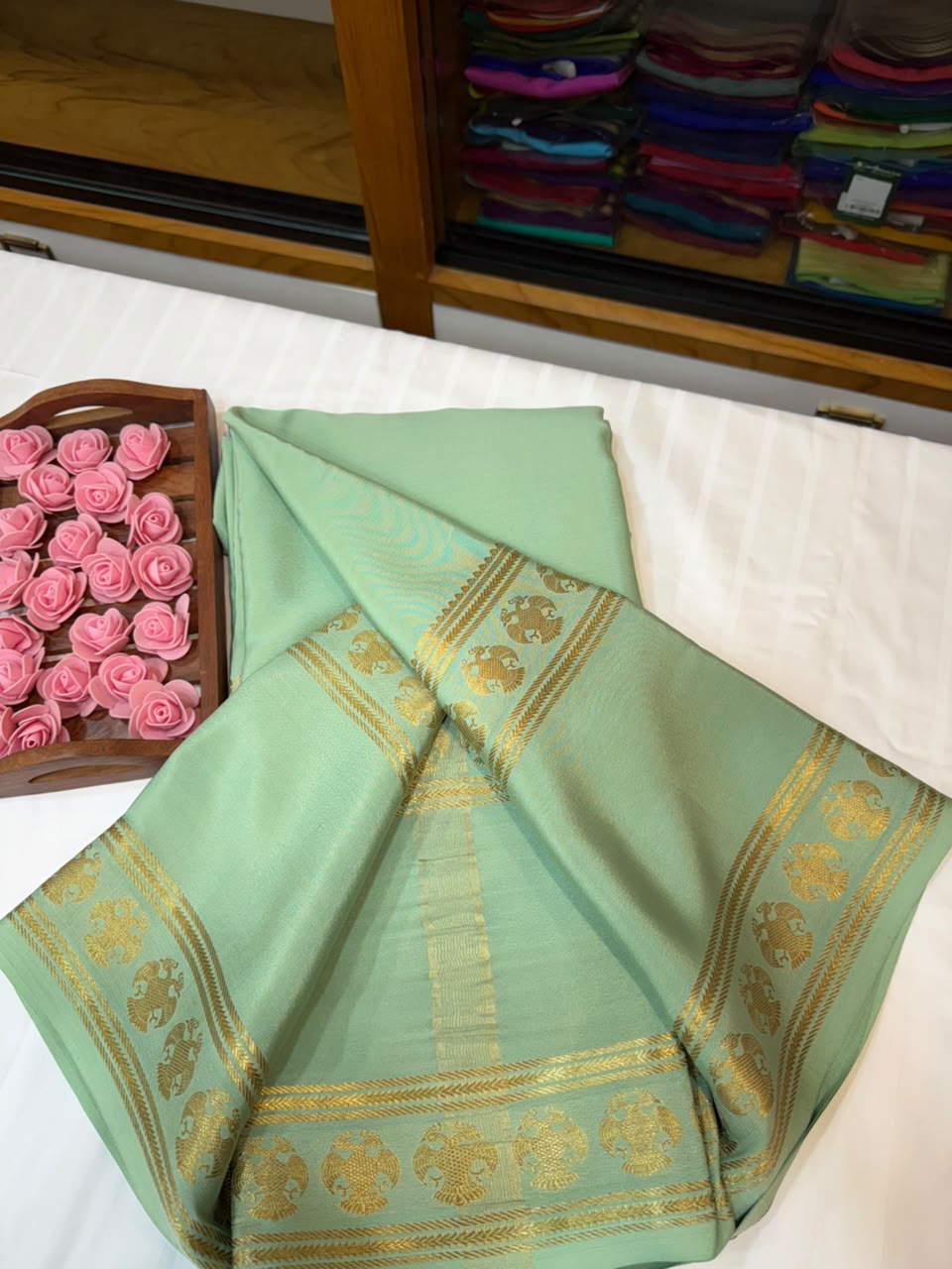 Mysore silk sarees self pattern