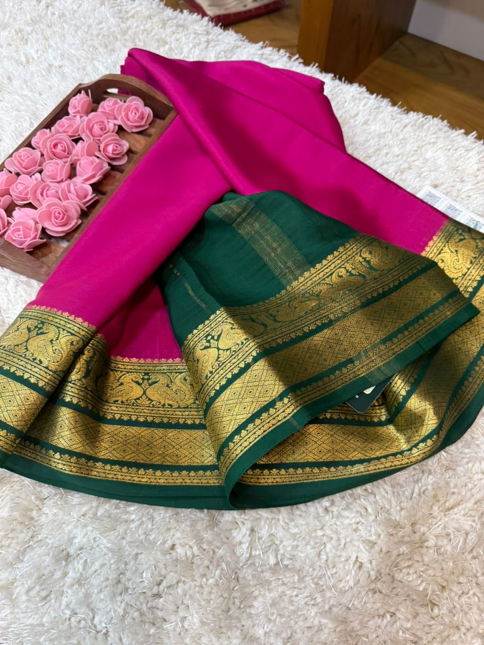 Mysore silk sarees contrast pattern