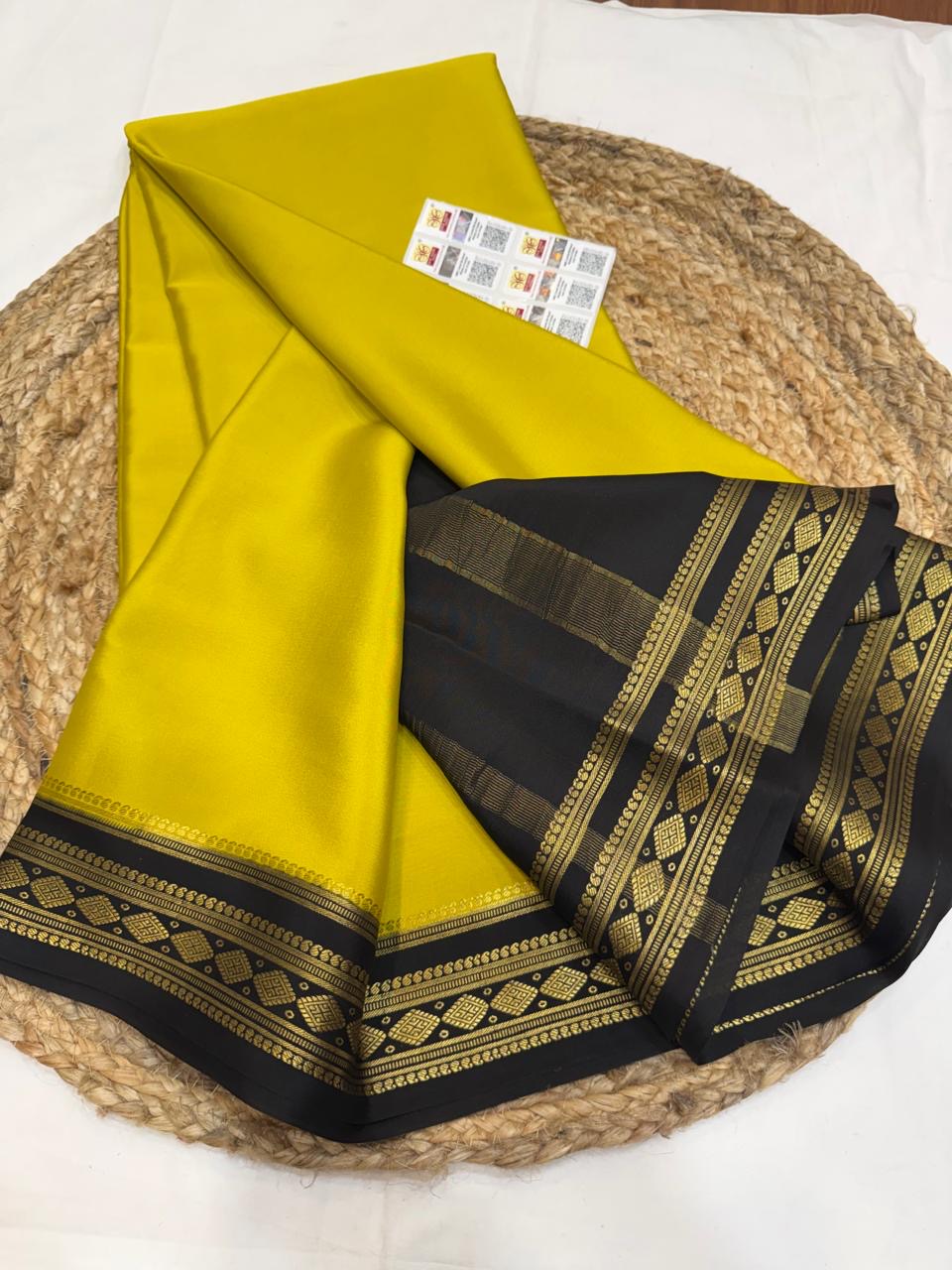 Mysore silk sarees contrast pattern