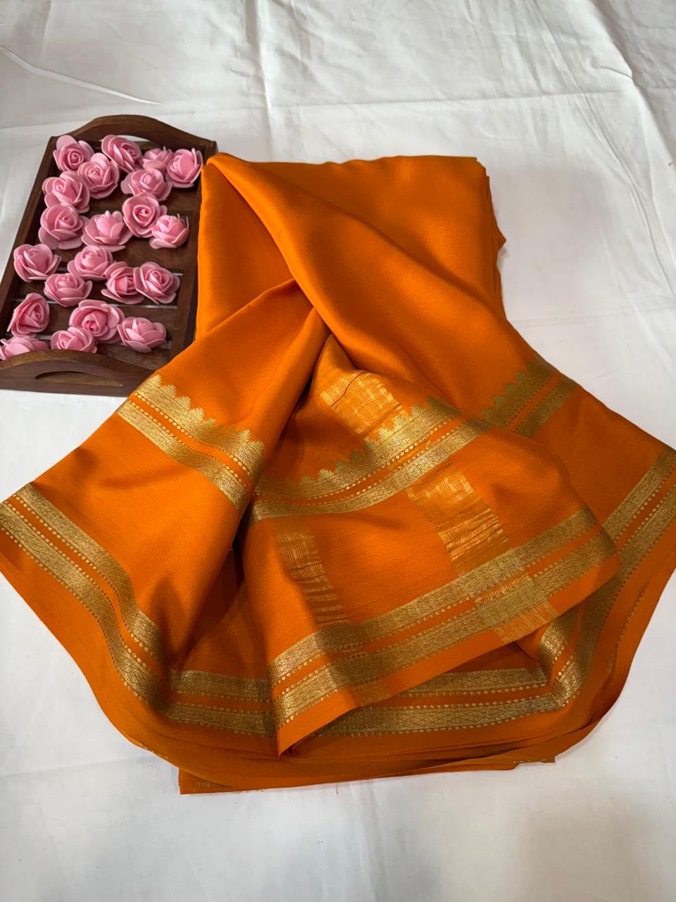 Mysore silk sarees self pattern