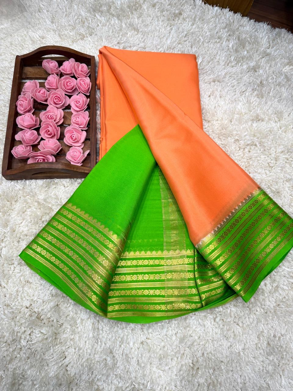 Mysore silk sarees light weight pattern