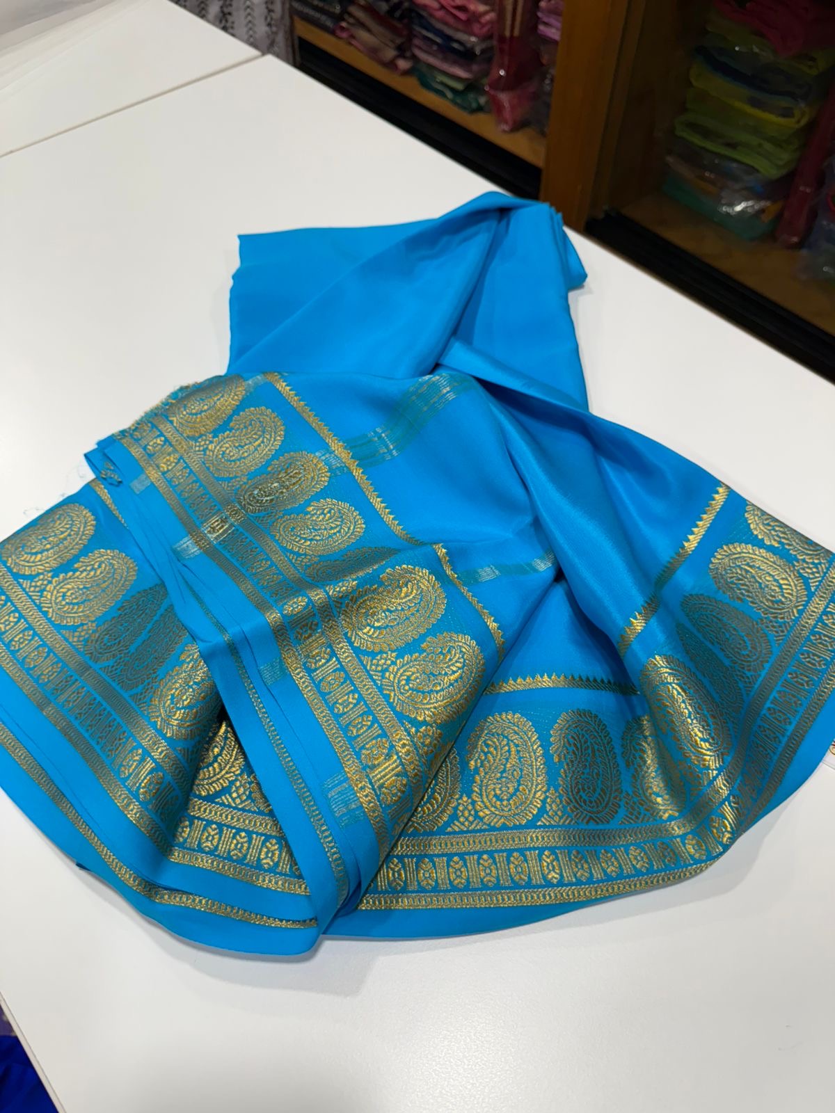 Mysore silk saree Mango border